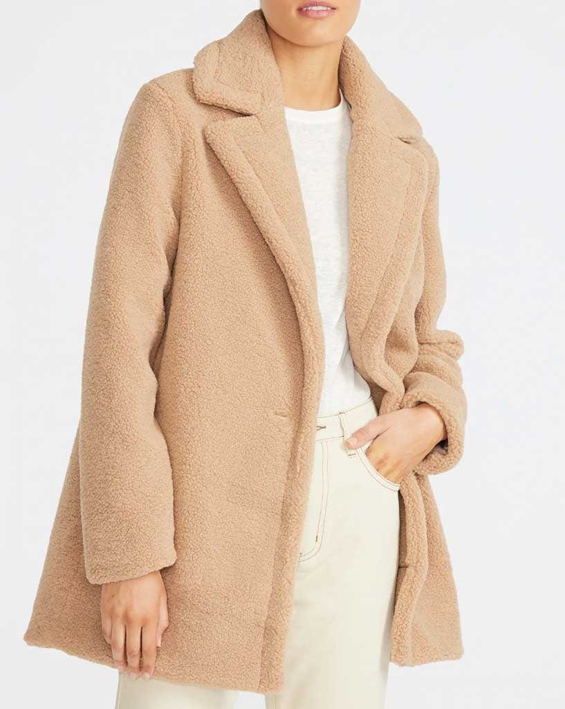 Staple The Label Aspen Shearling Coat Available Today with Free Shipping