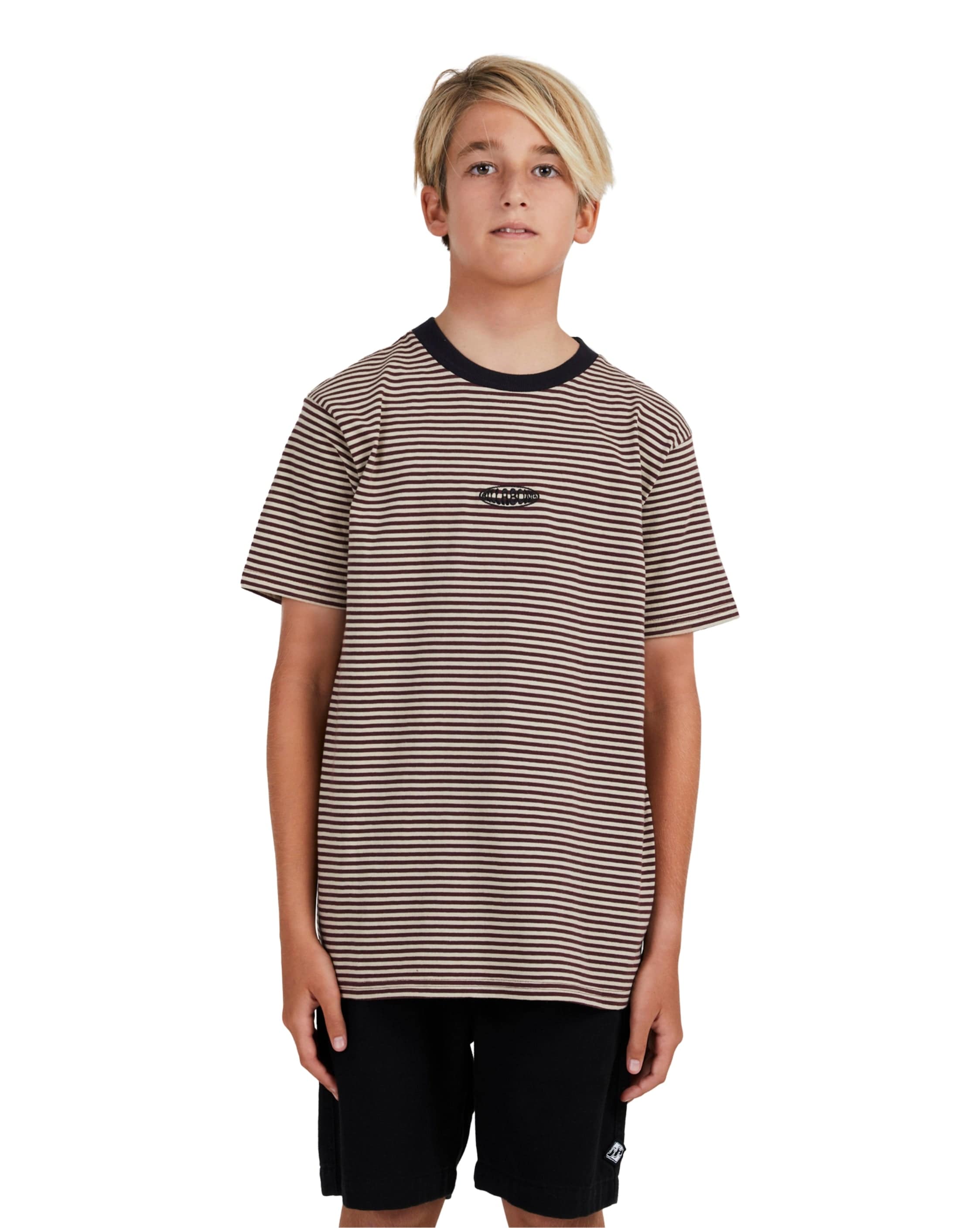 Boys Absense Stripe Short Sleeve T-Shirt