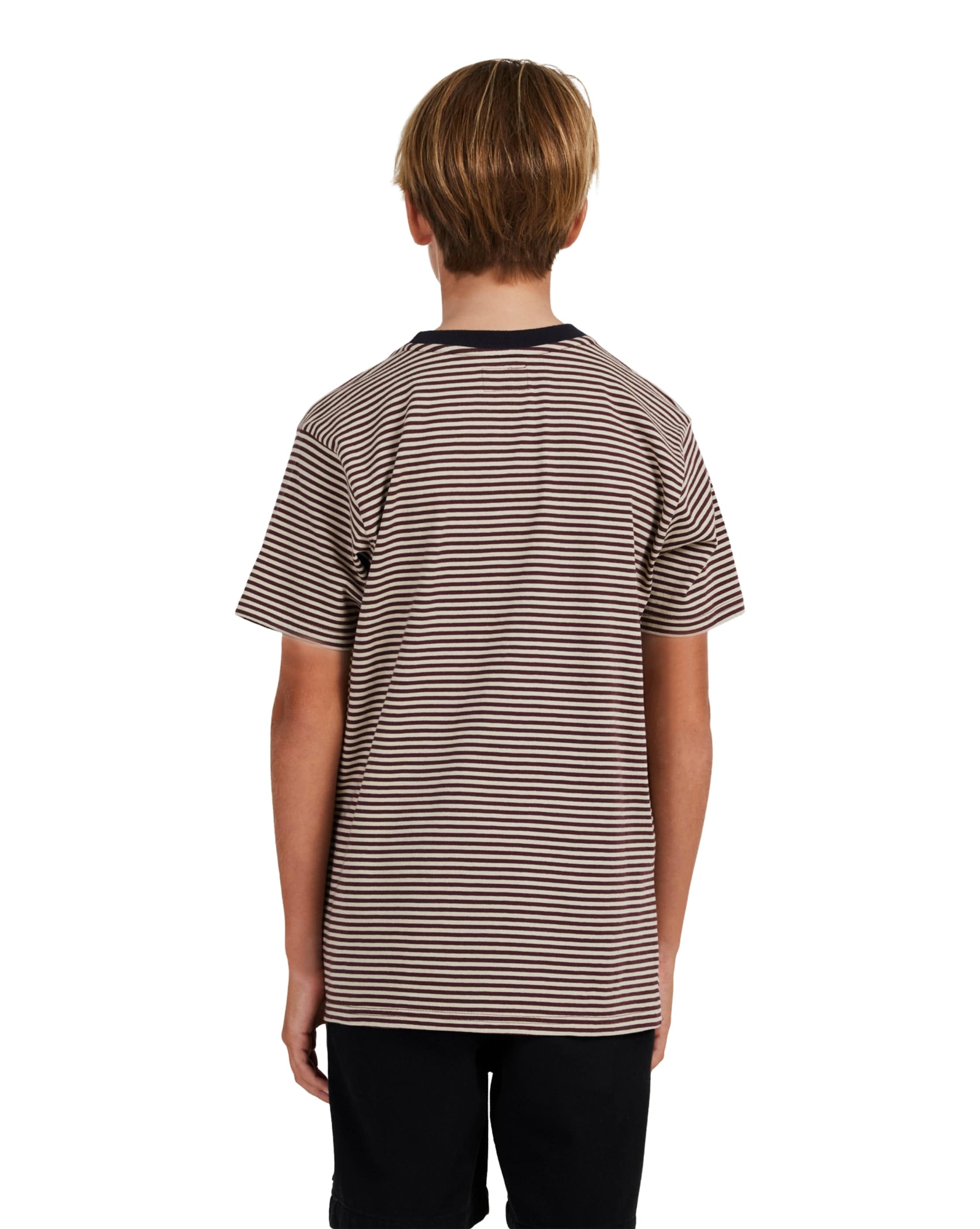 Boys Absense Stripe Short Sleeve T-Shirt