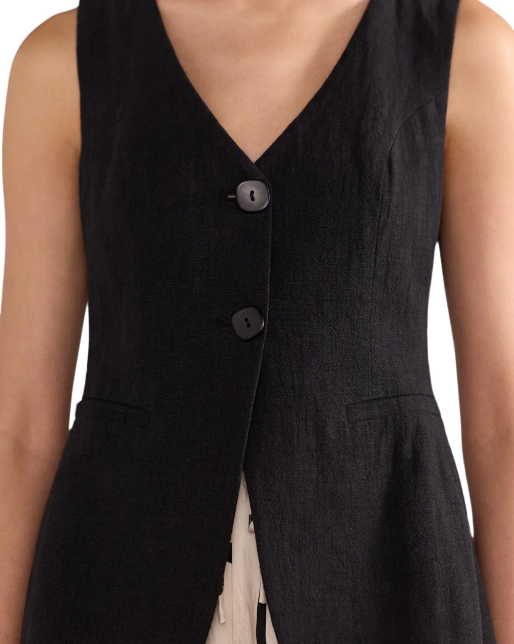 Womens Athena Longline Vest - Black