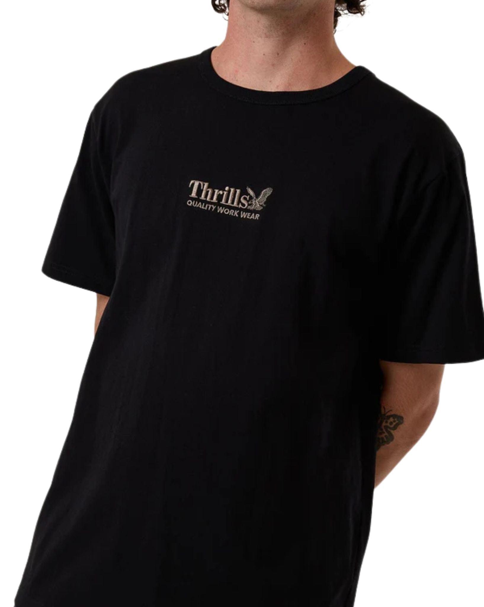 Mens Thrills Workwear Embro Merch Fit Tee