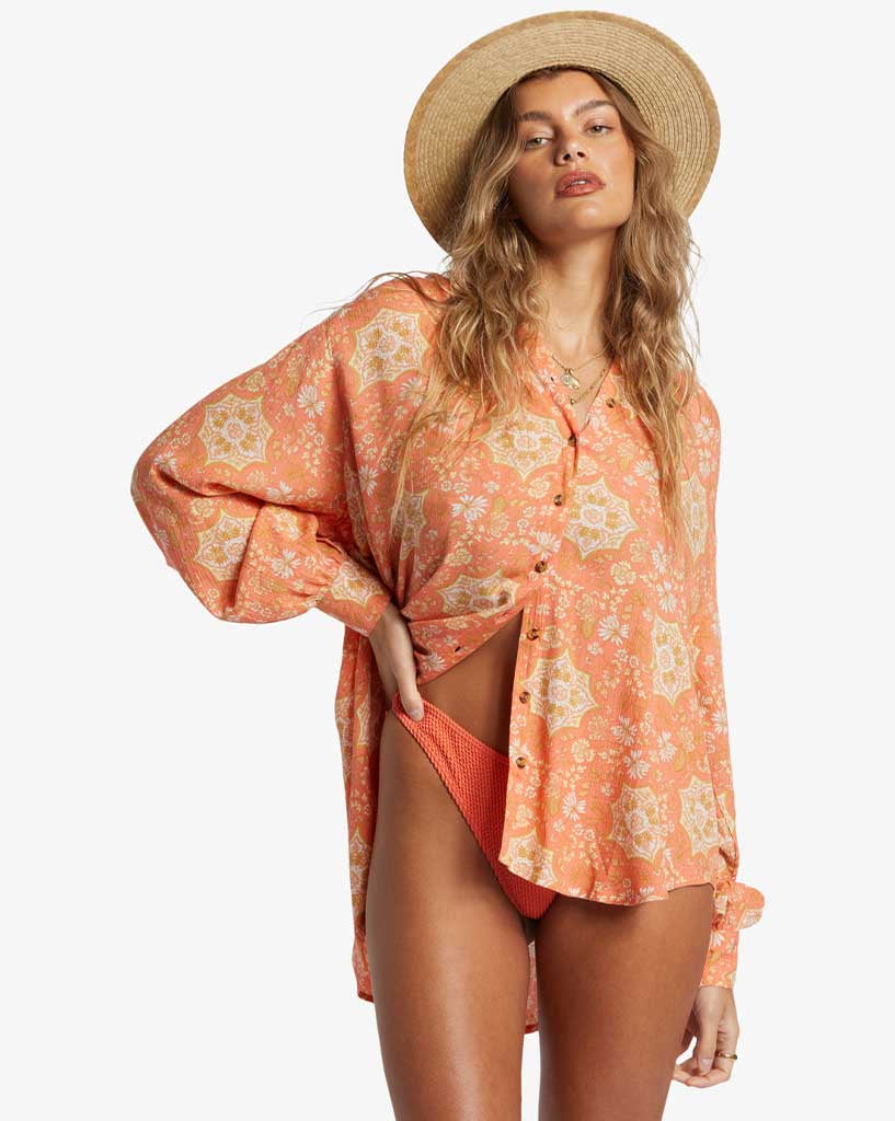 Billabong-Dream-Space-Blouse-Sweet-Papaya-1