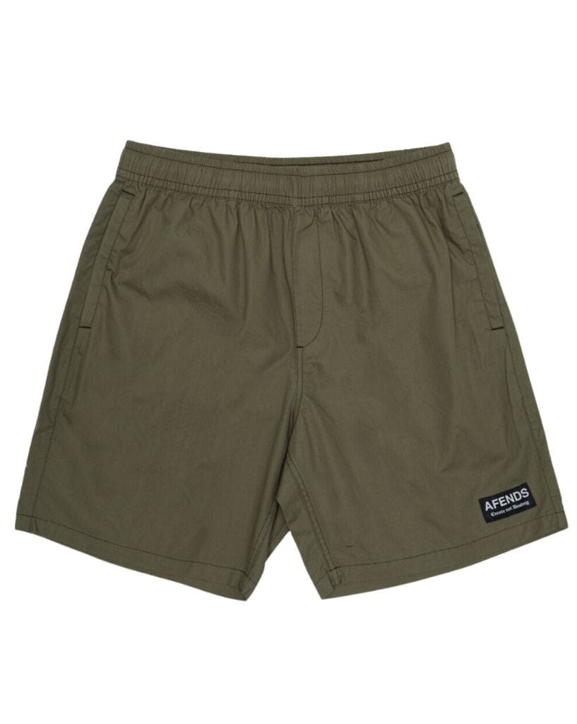 Afends Boardshort Fitted The Dopamine - Organic Swim Short 18 Inch Olive / S