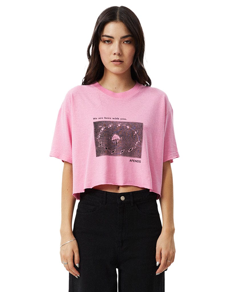 Afends Connection Cropped Oversized Tee