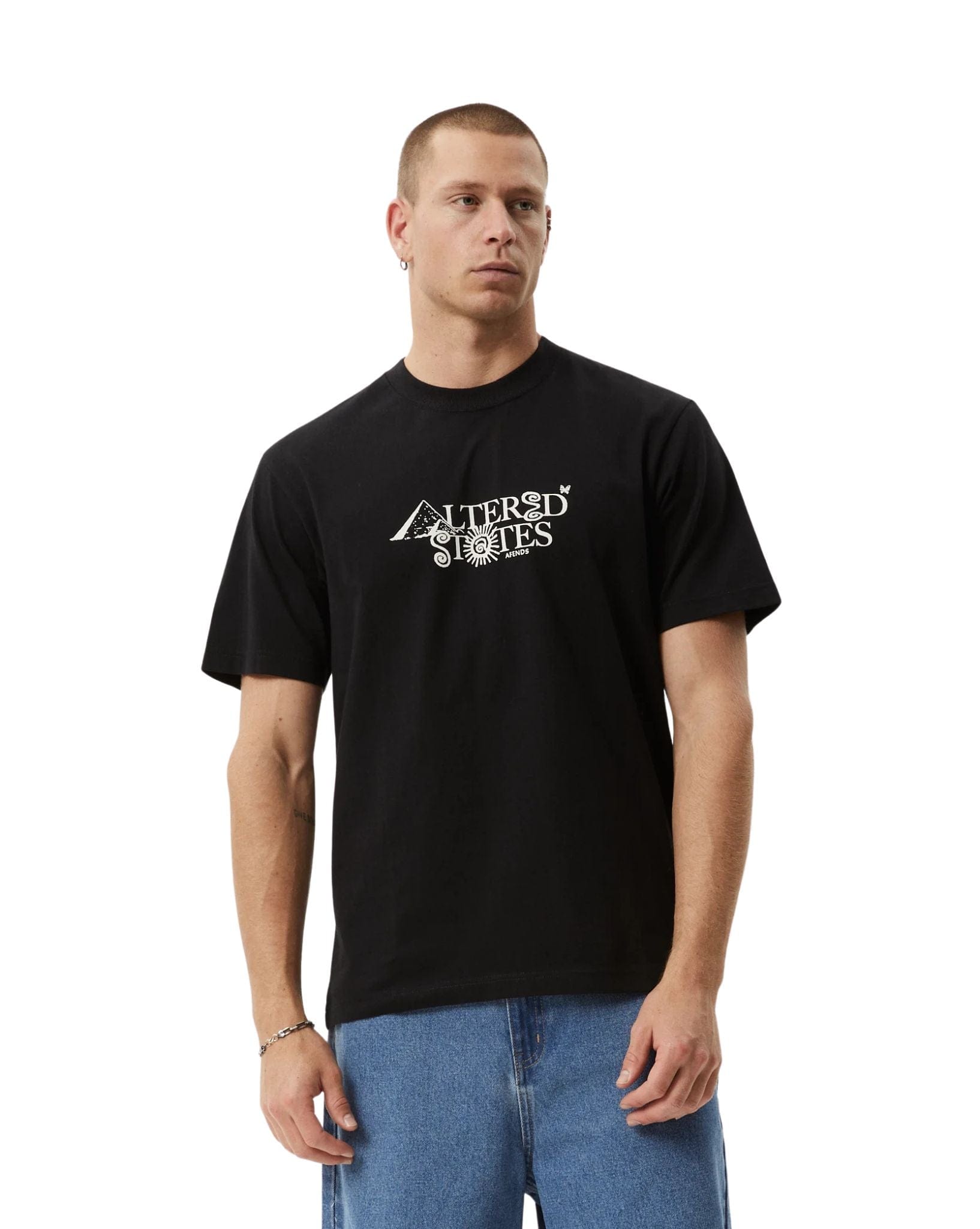 Afends Deep State Heavy Weight Retro Fit Tee