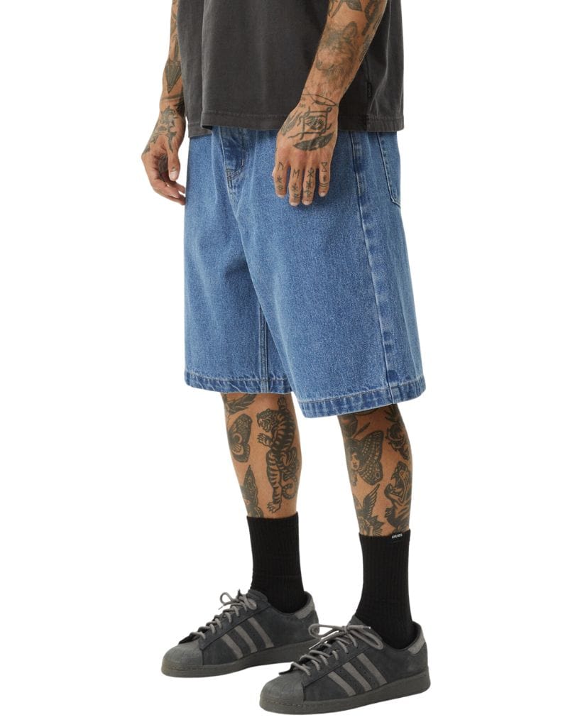 Afends Lil C  Denim Baggy Fit Short 22 Inch