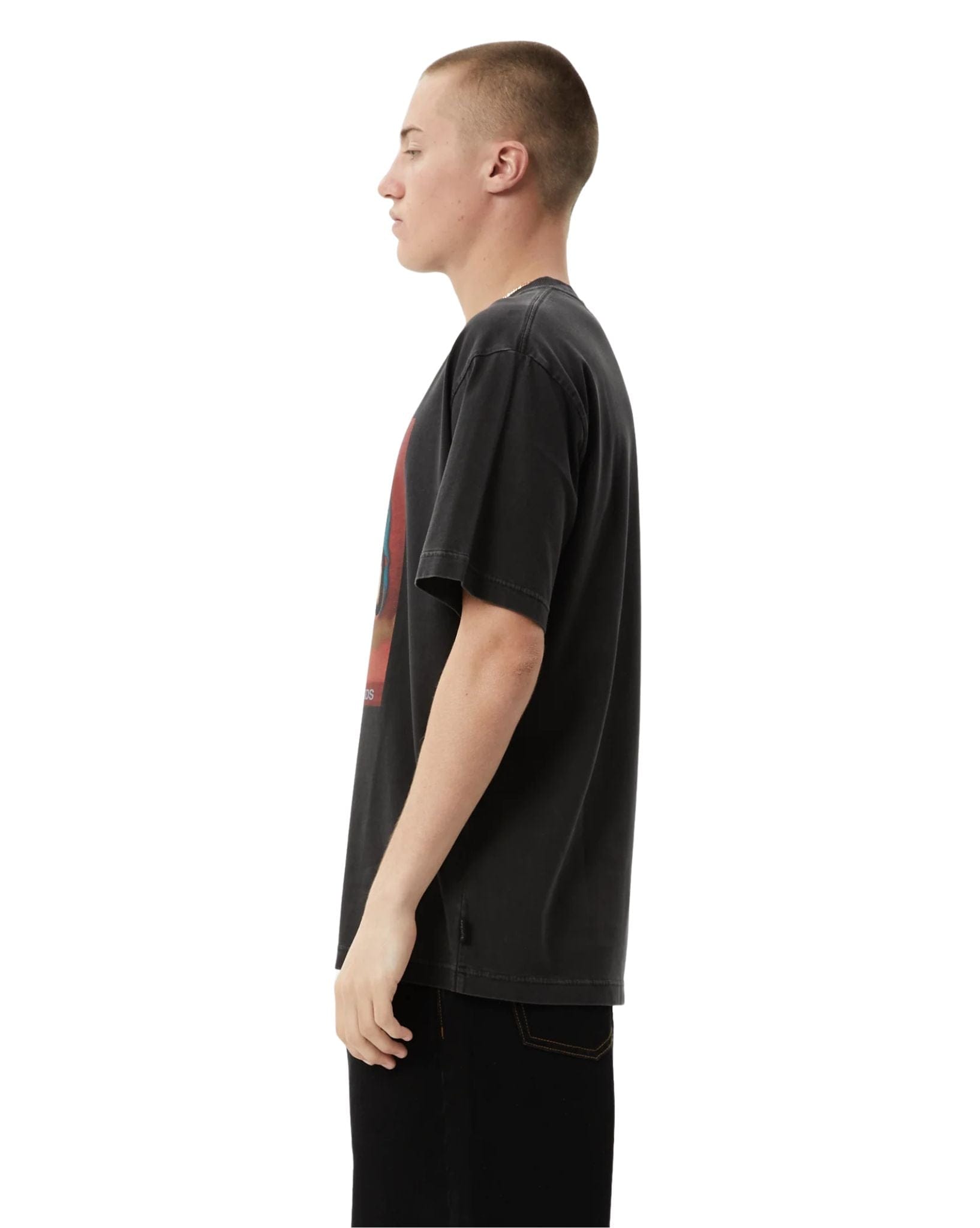 Afends Mens Apocalypso Retro Fit Tee - Stone Black