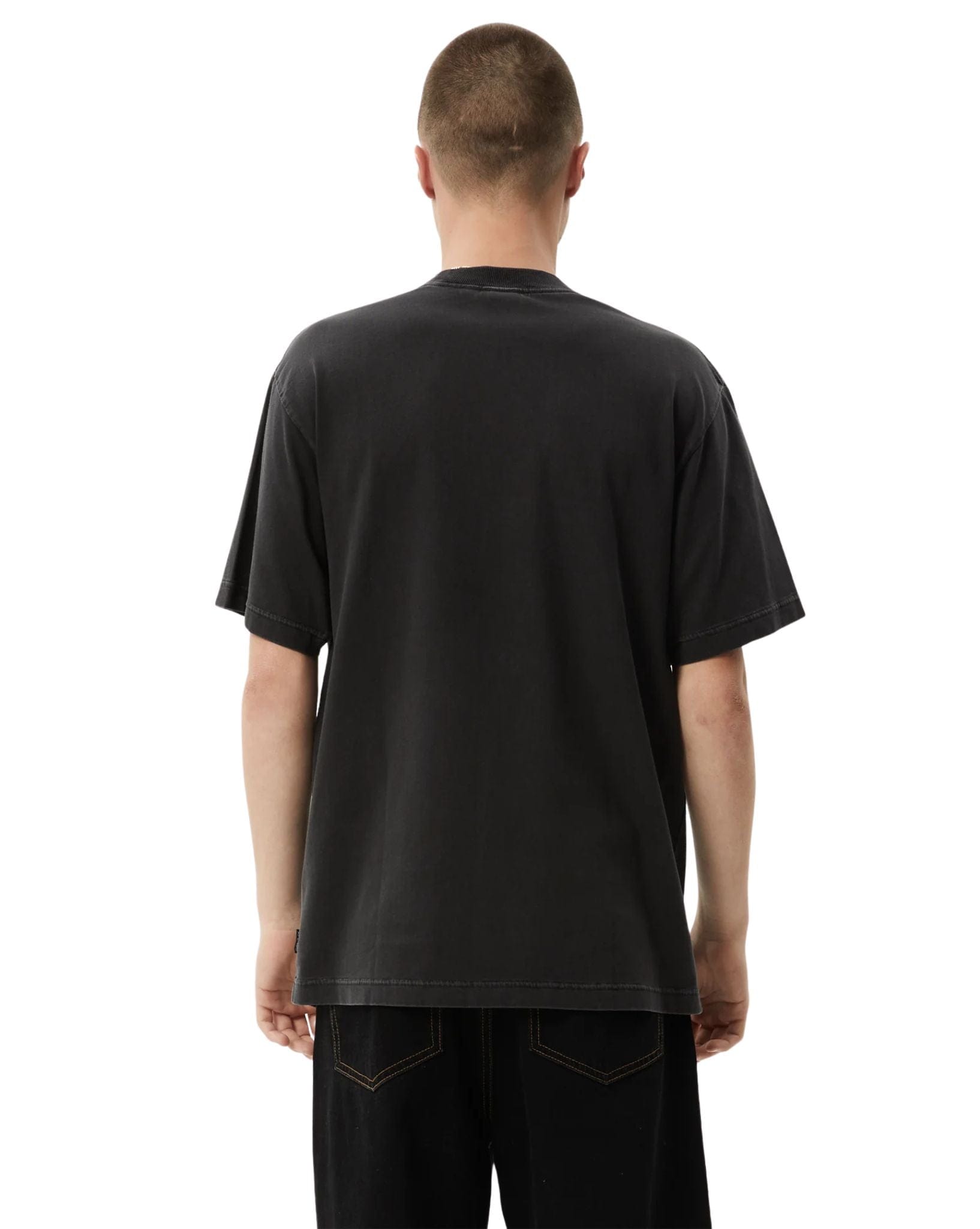 Afends Mens Apocalypso Retro Fit Tee - Stone Black