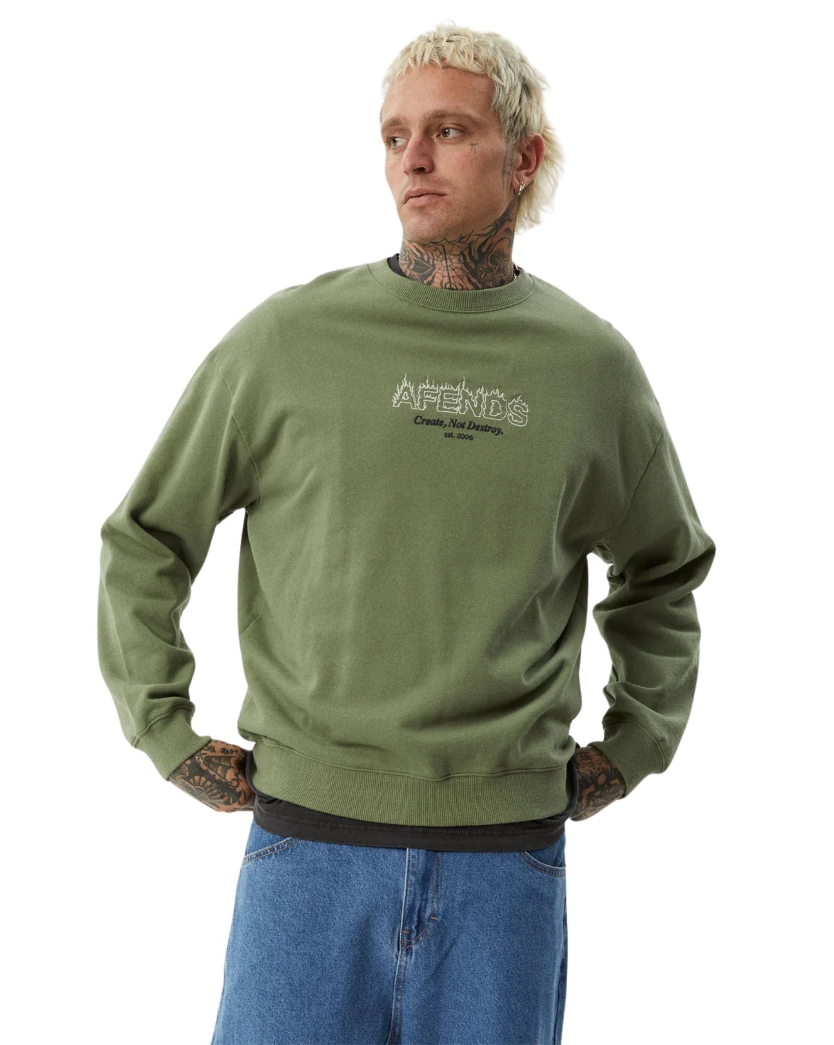 Afends Mens Ember Crew Neck