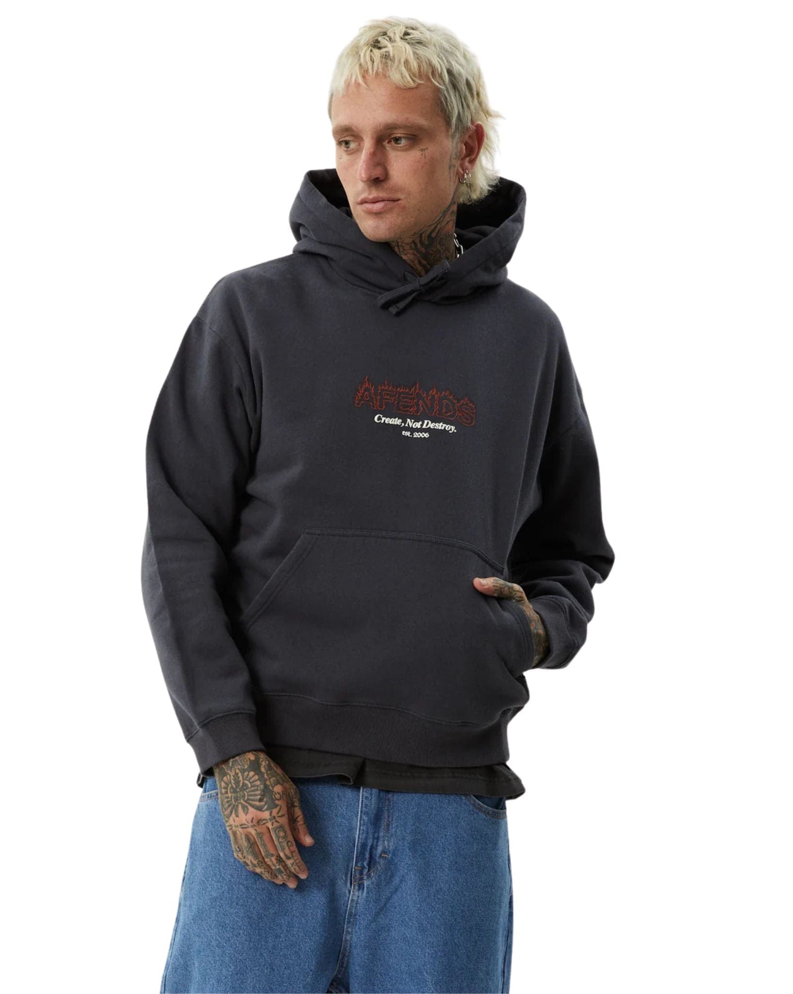 Afends Mens Ember Recycled Pull On Hood