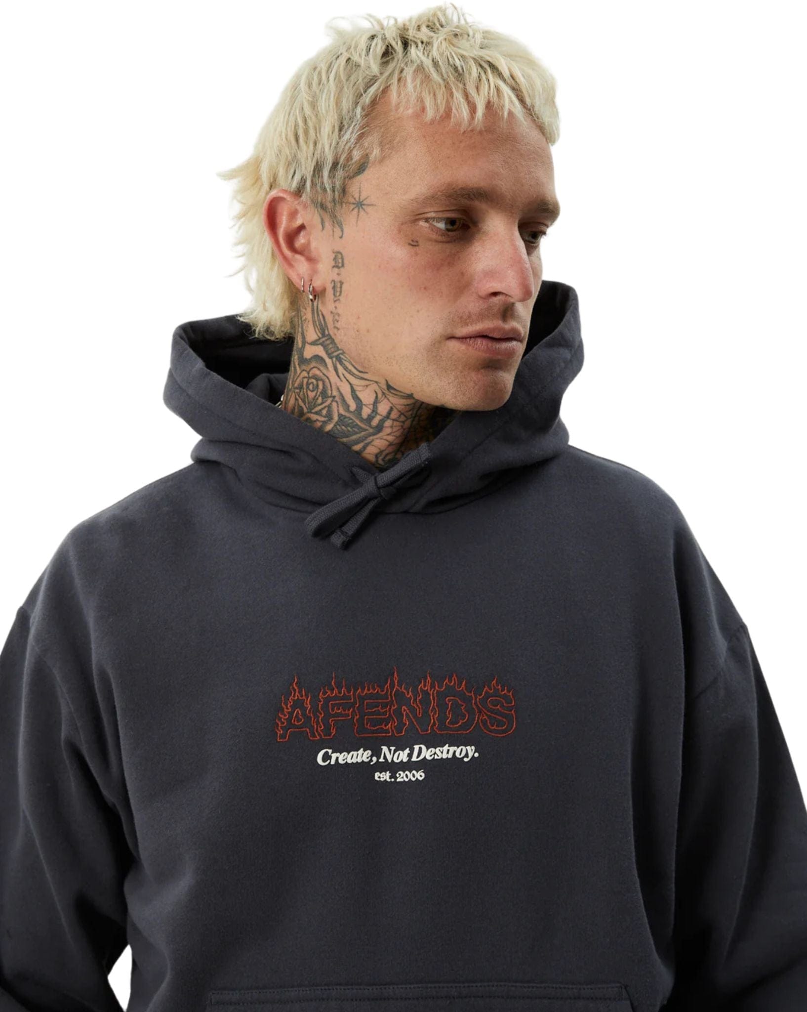 Afends Mens Ember Recycled Pull On Hood