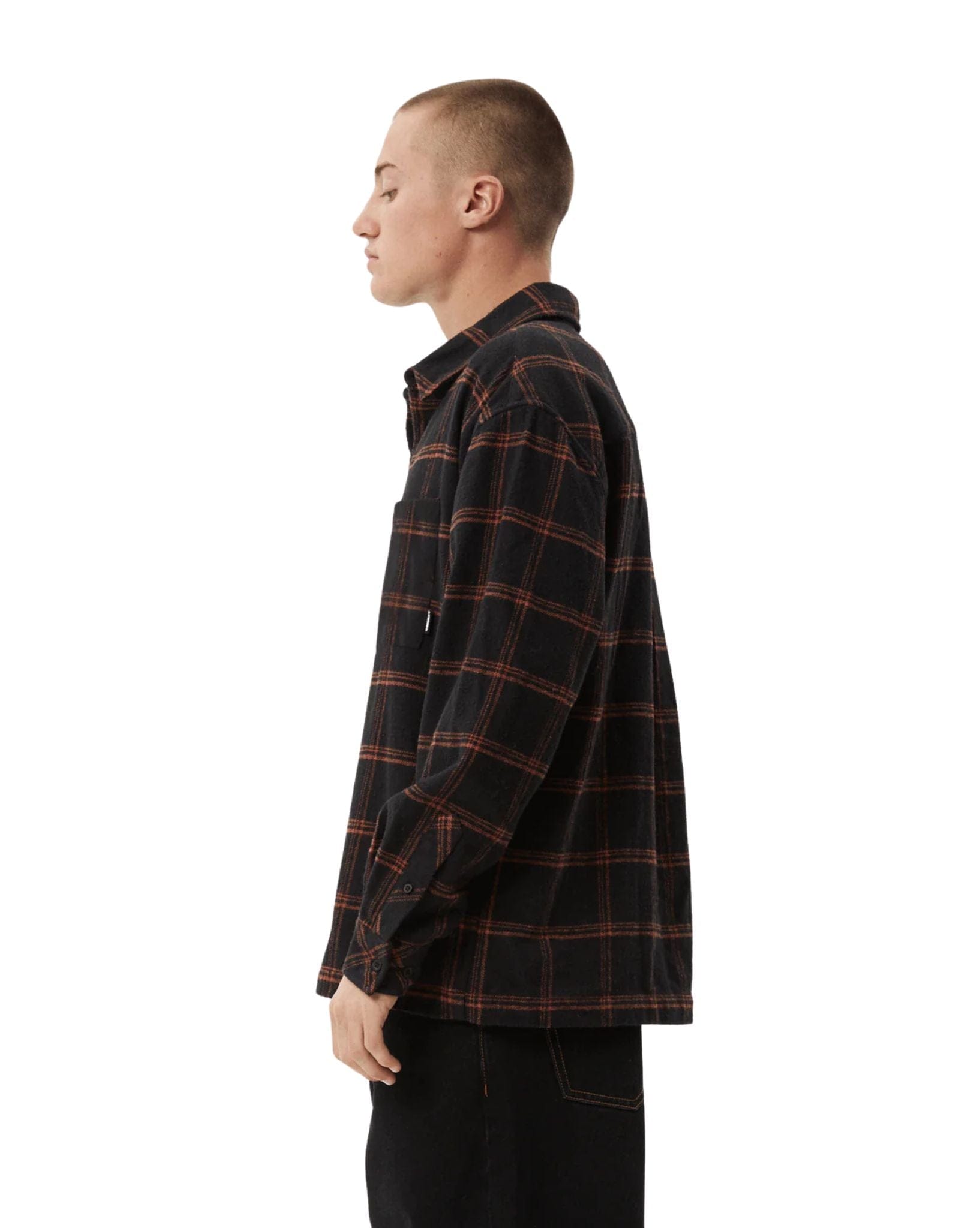 Afends Mens Terror - Flannel Shirt Check