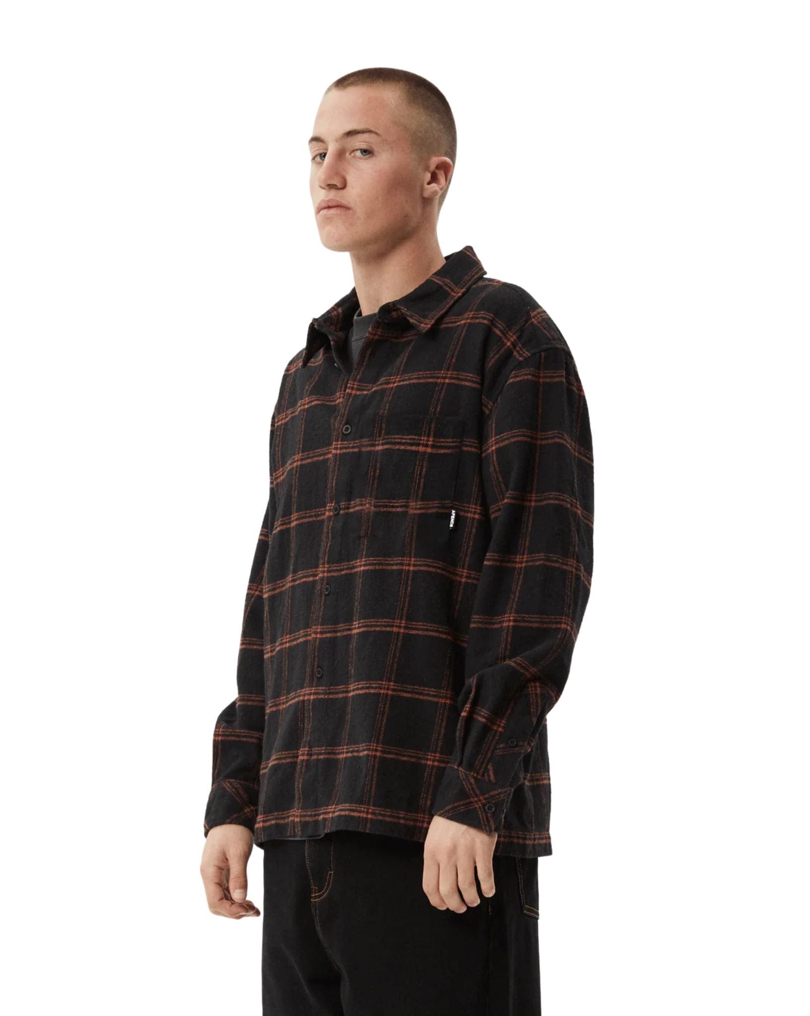 Afends Mens Terror - Flannel Shirt Check