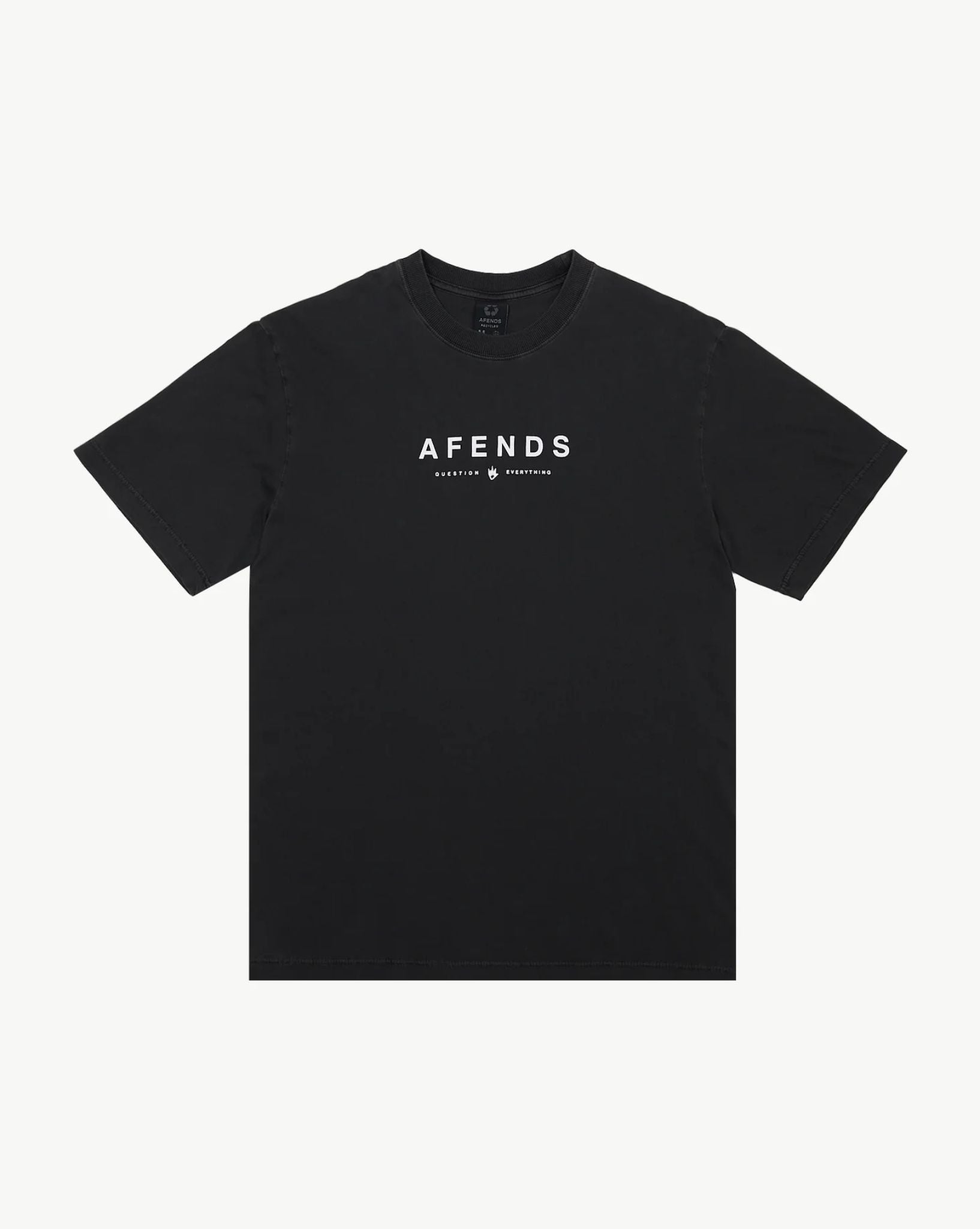 Afends Mens Thrown Out Retro Fit Tee - Black I White