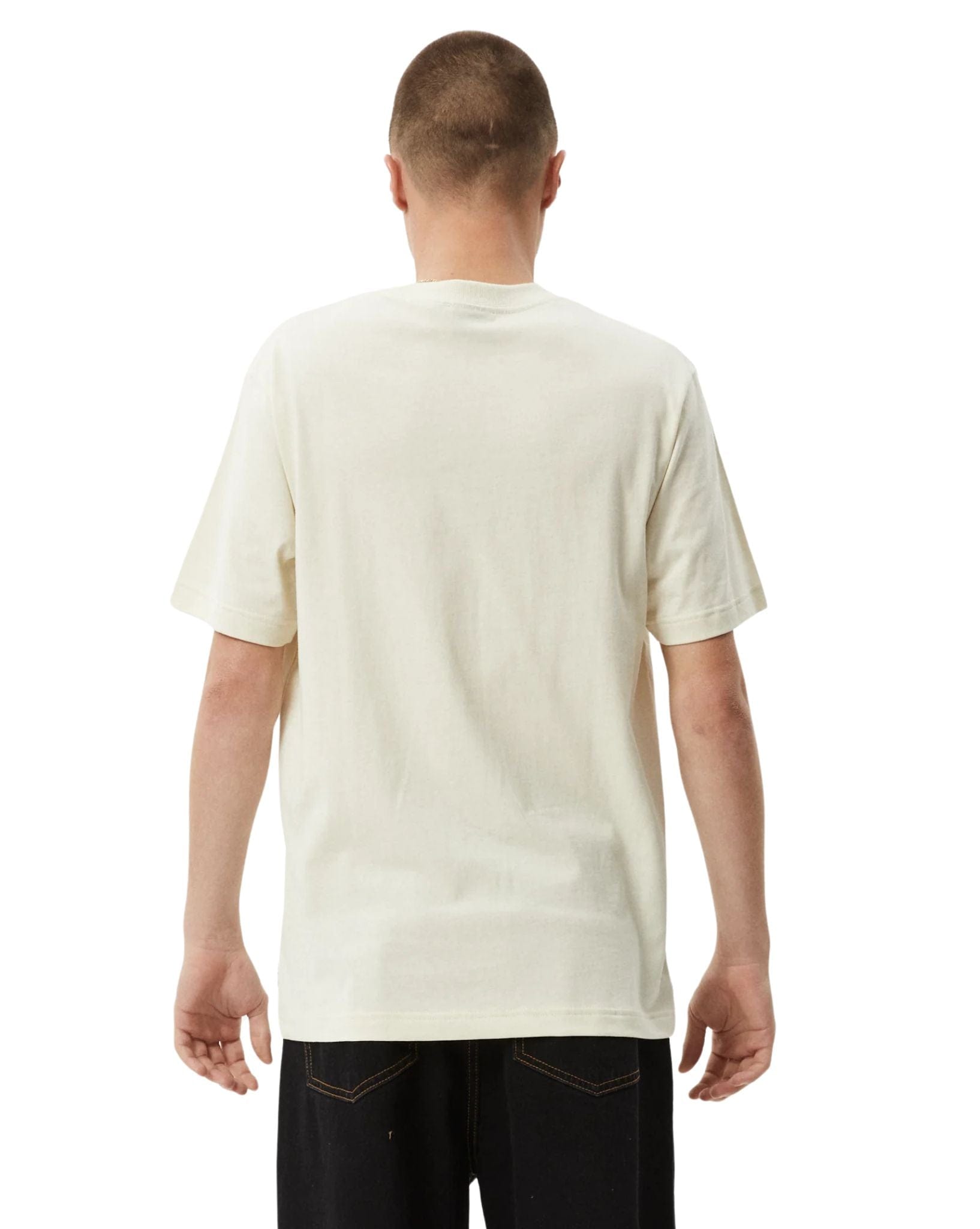 Afends Mens Vinyl Retro Fit Tee - Limestone