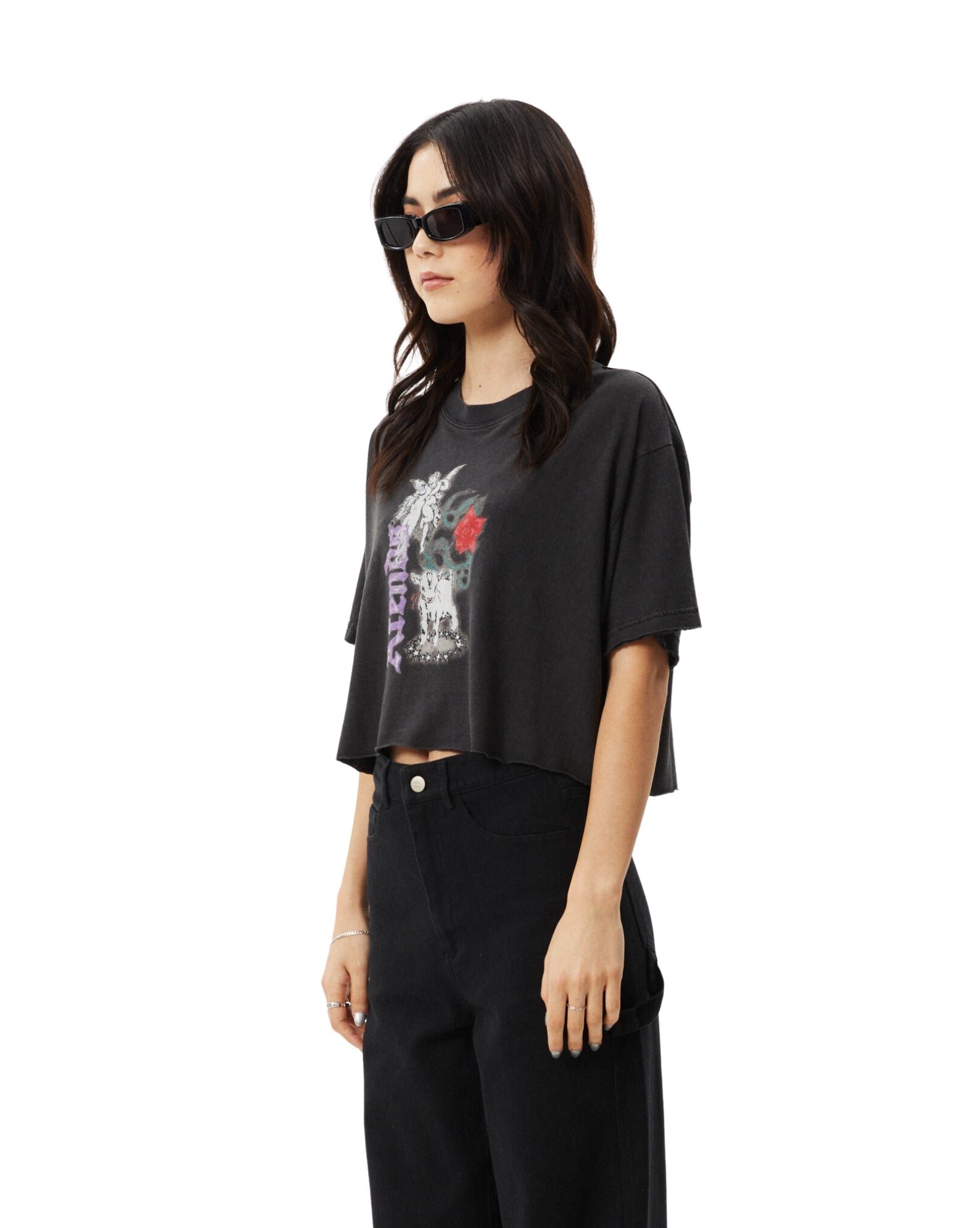 Afends Nirvana Cropped Hemp Oversized Tee