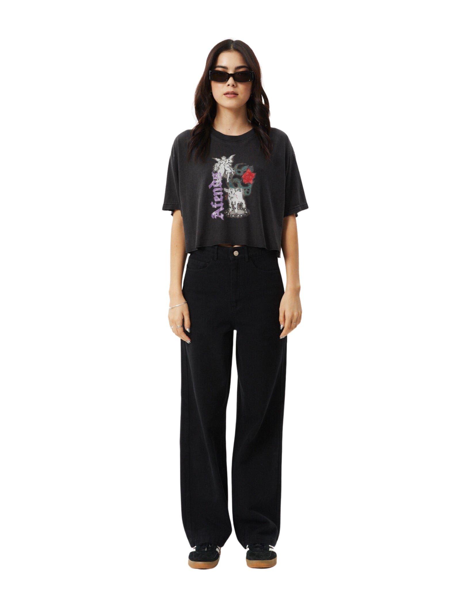 Afends Nirvana Cropped Hemp Oversized Tee