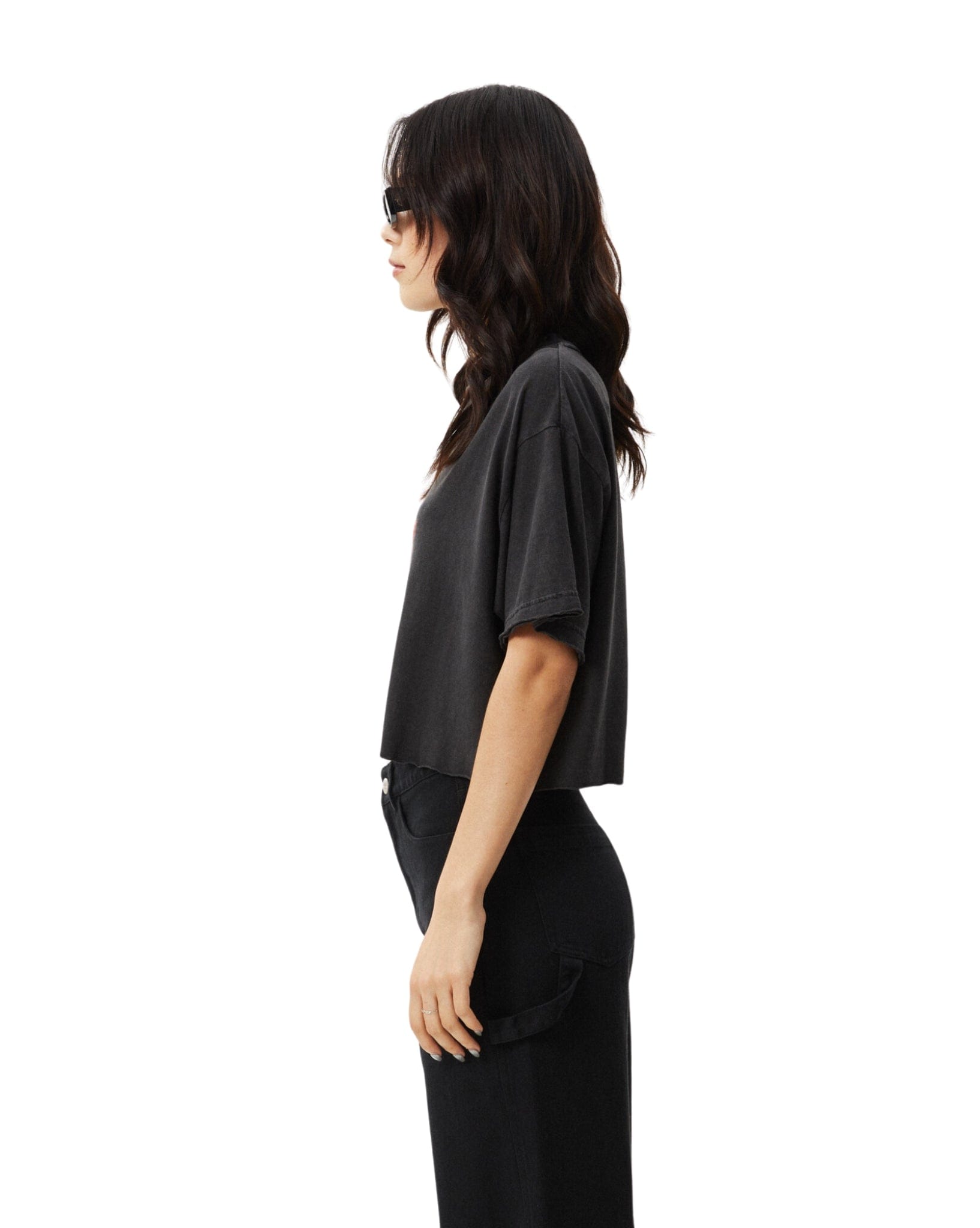 Afends Nirvana Cropped Hemp Oversized Tee