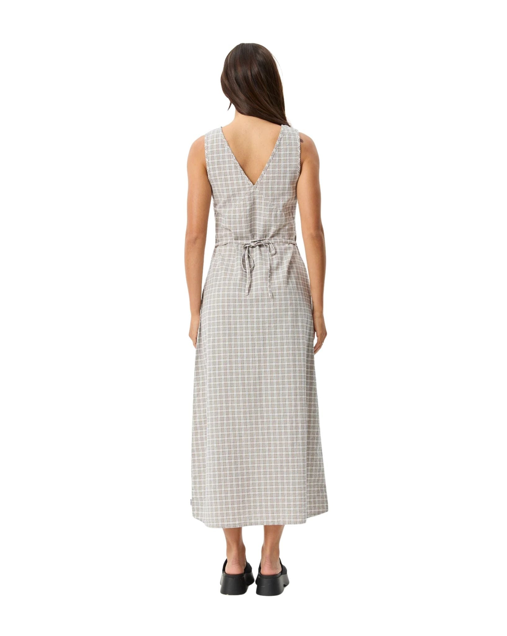 Afends Womens Drew Seersucker Maxi Dress