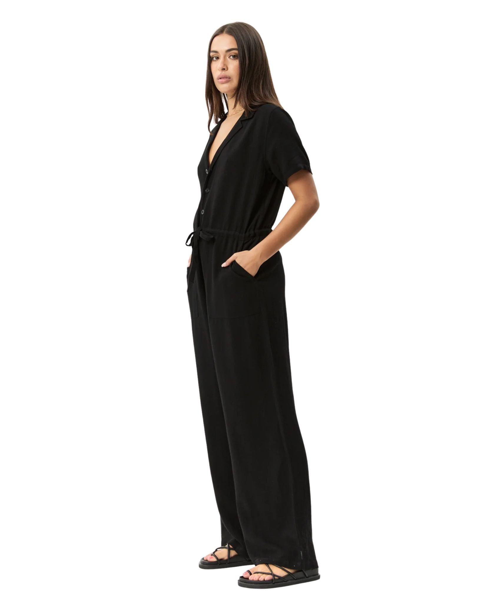 Afends Womens Mason Relaxed Jumpsuit