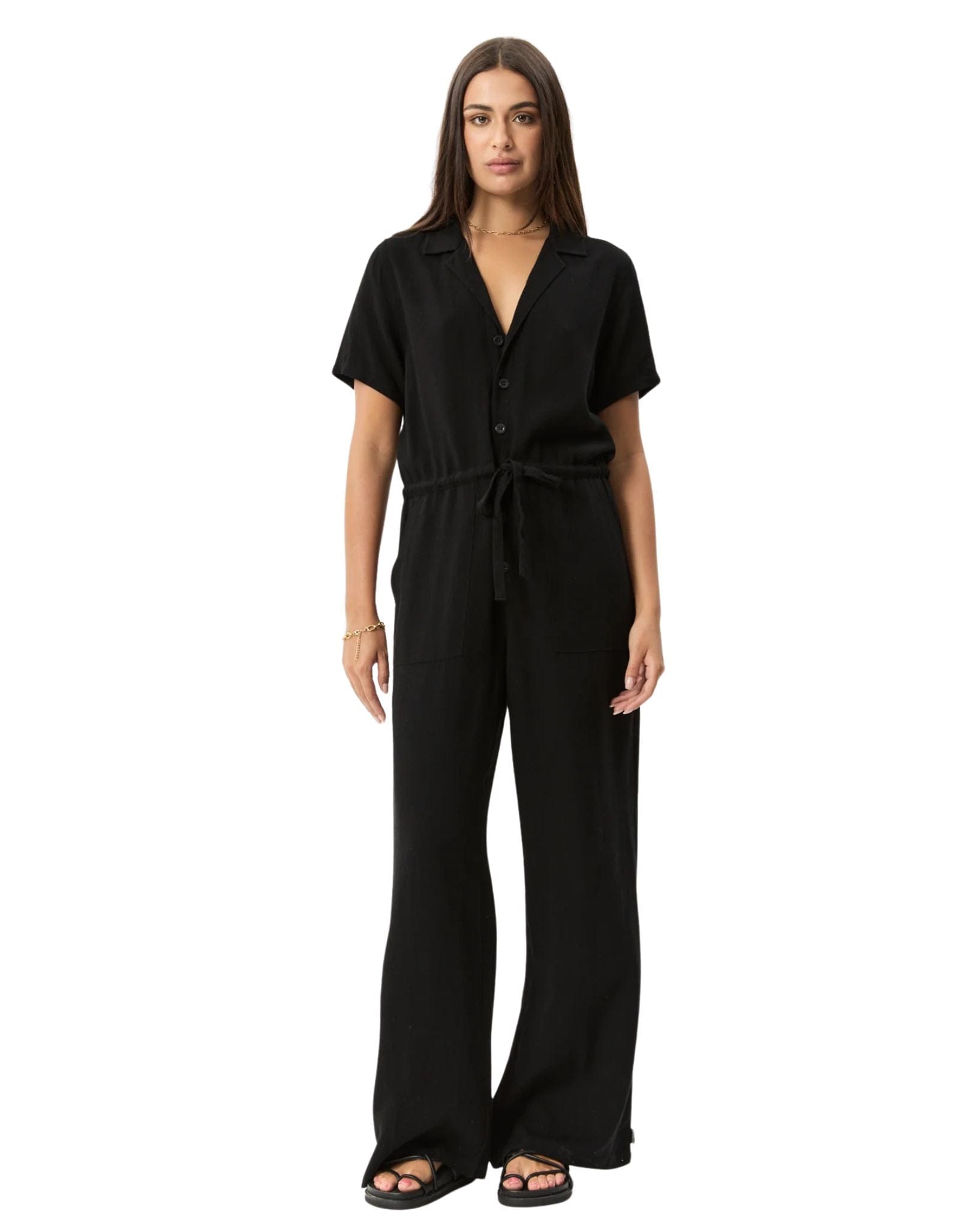 Afends Womens Mason Relaxed Jumpsuit