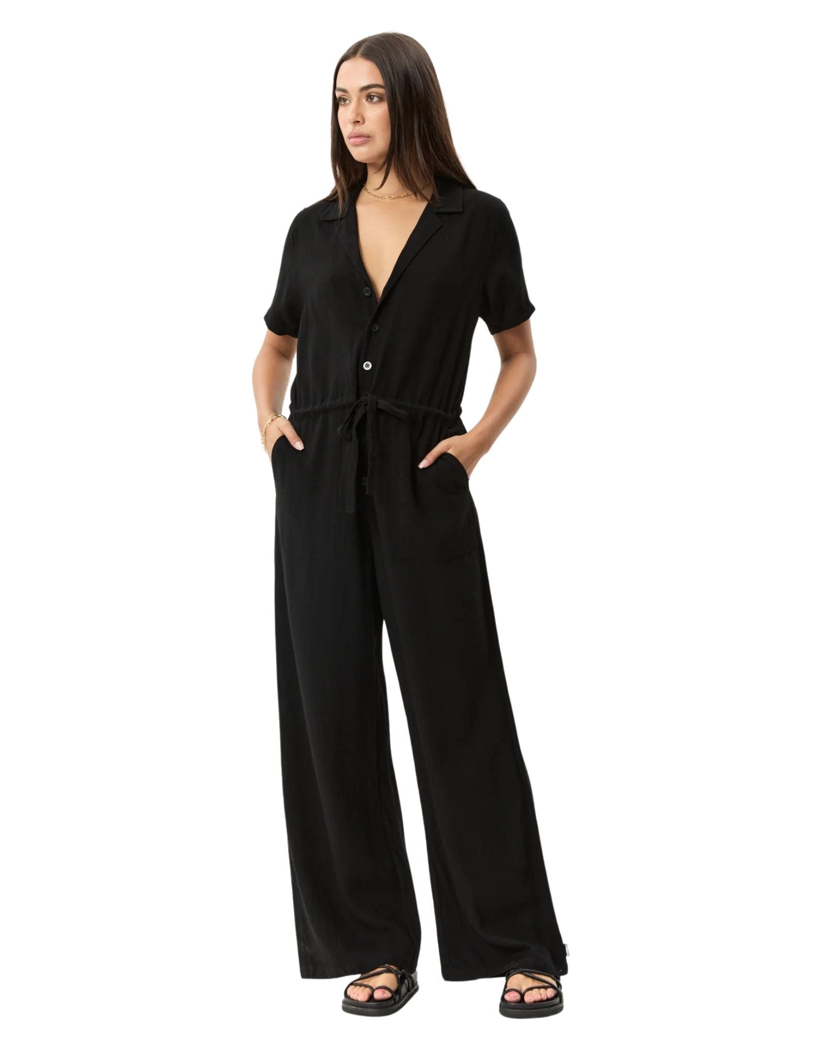 Afends Womens Mason Relaxed Jumpsuit