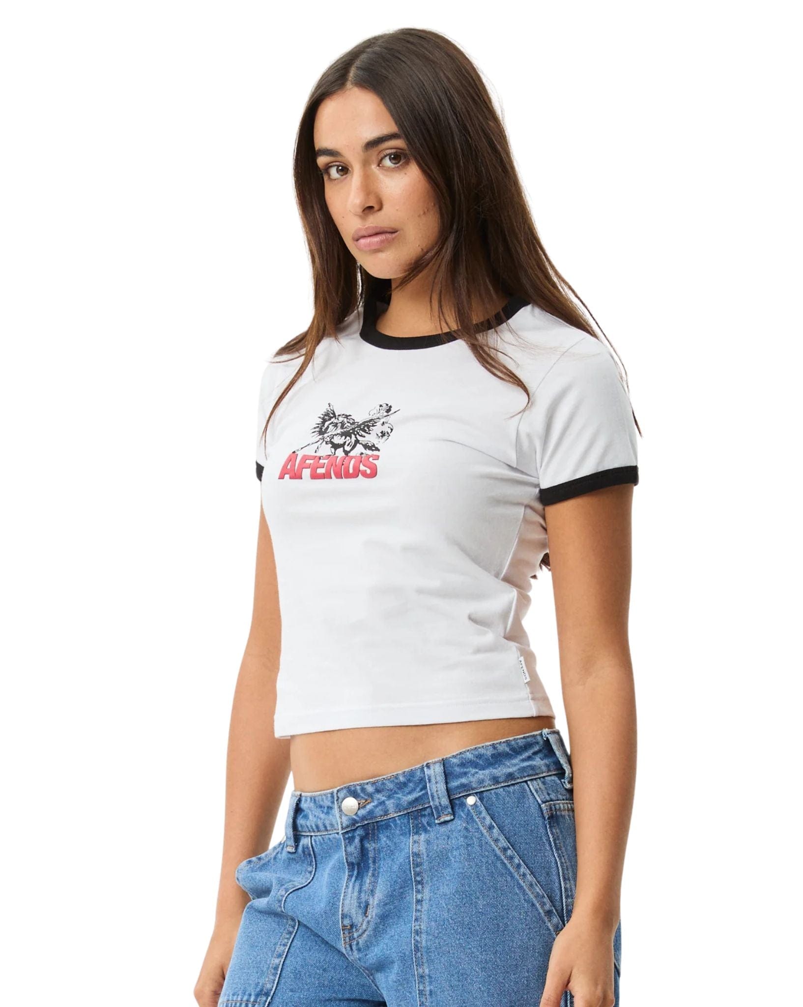 Afends Womens Pony Up Ringer Tee