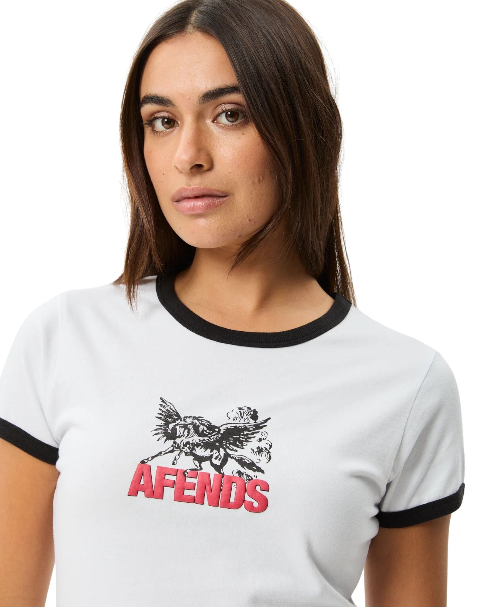 Afends Womens Pony Up Ringer Tee