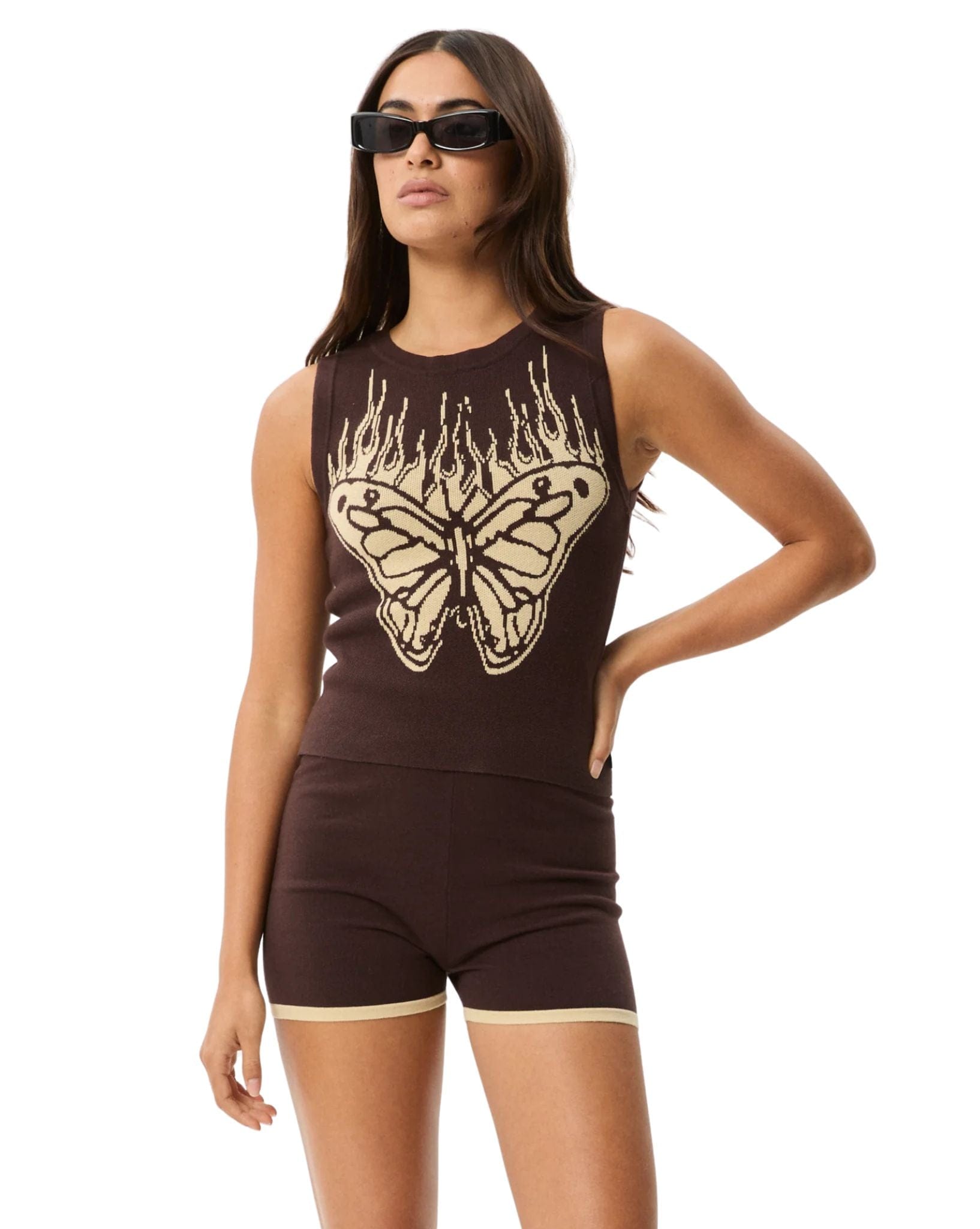 Afends Womens Set Fire Knit Tank