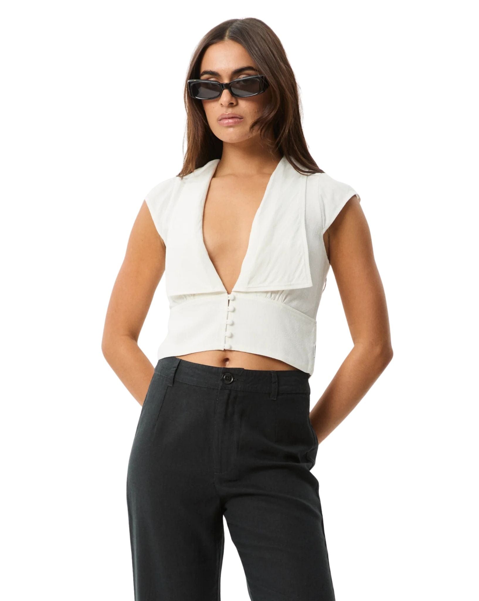 Afends Womens Twila Button Up Top