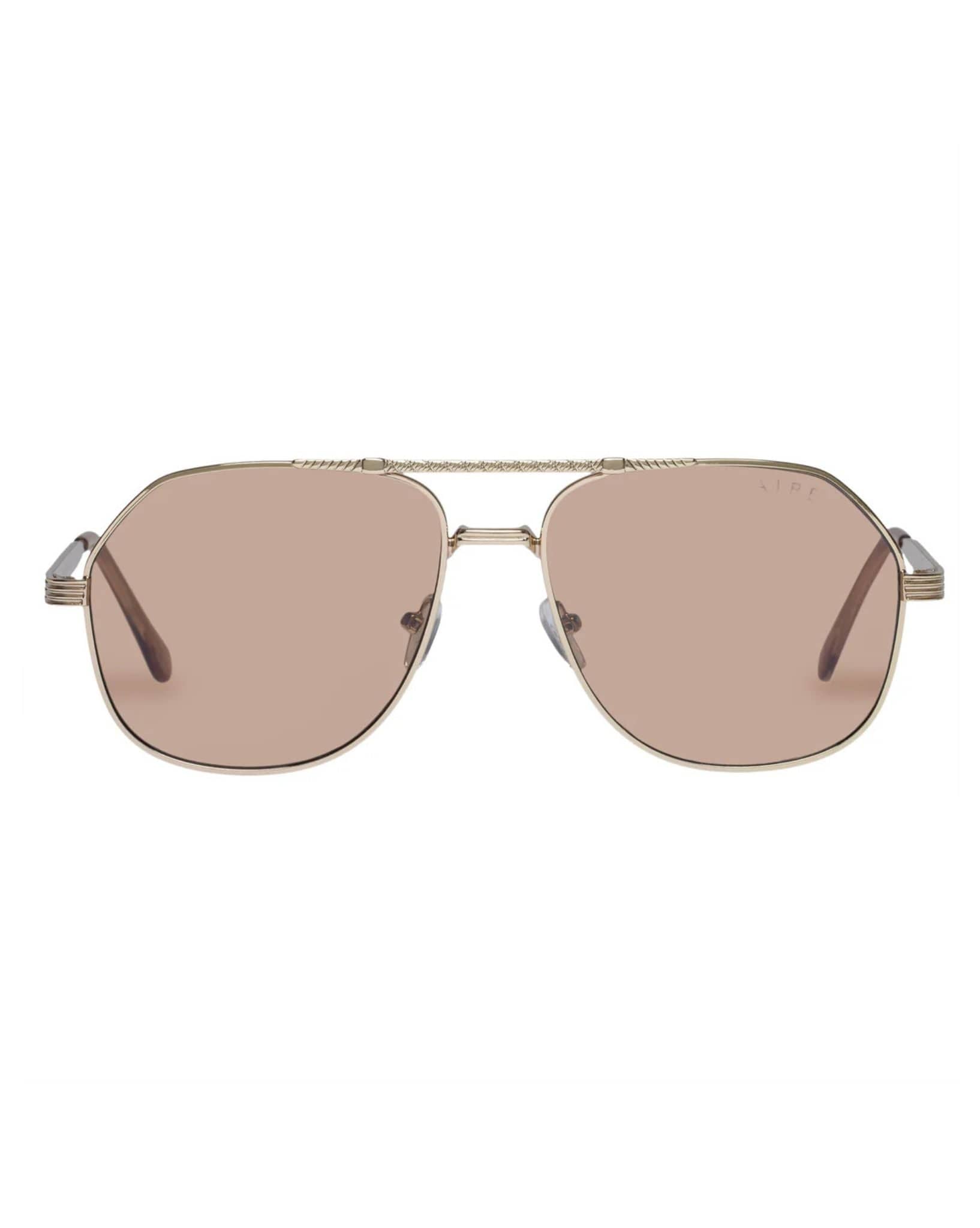 AIRE Cosmos Sunglasses - Bright Gold Tan Tint