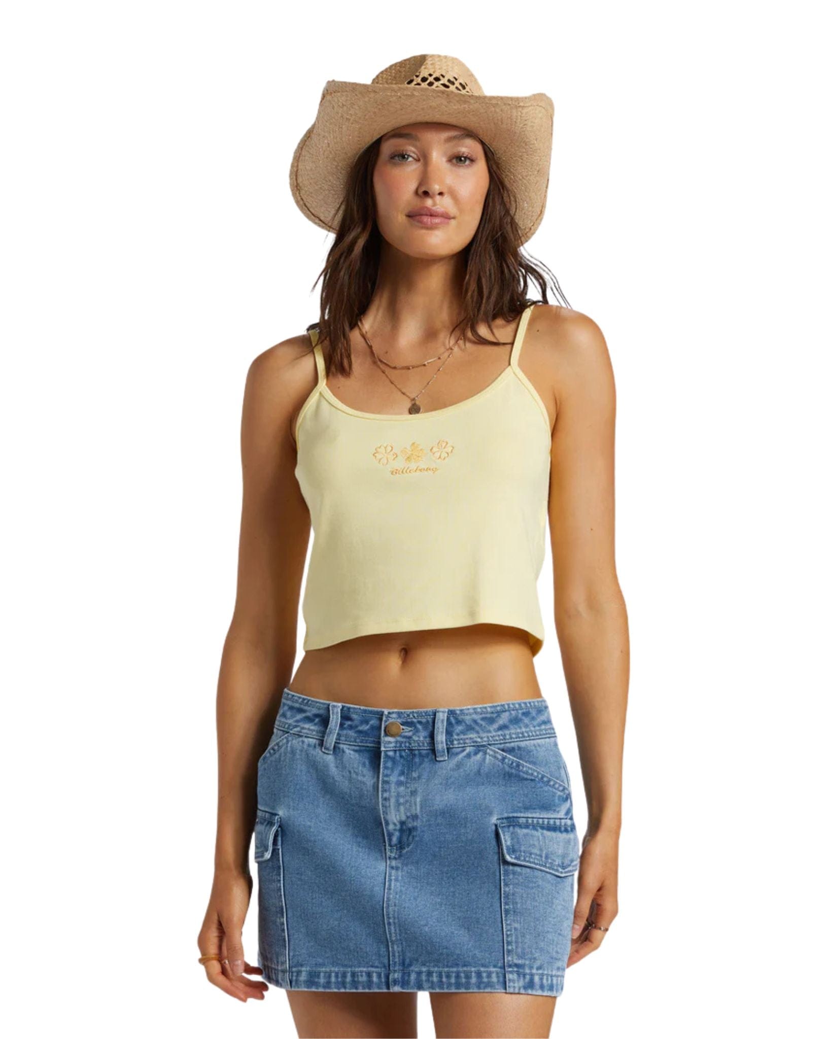 Billabong Aloe Cropped Tank Top