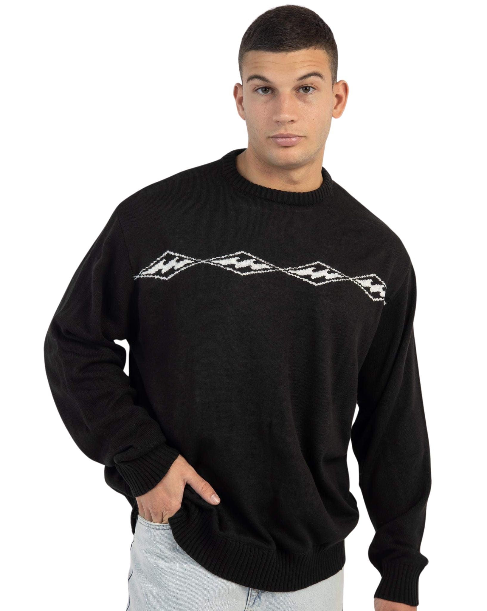 Billabong Mens Diamond Daze Crew Neck Knit