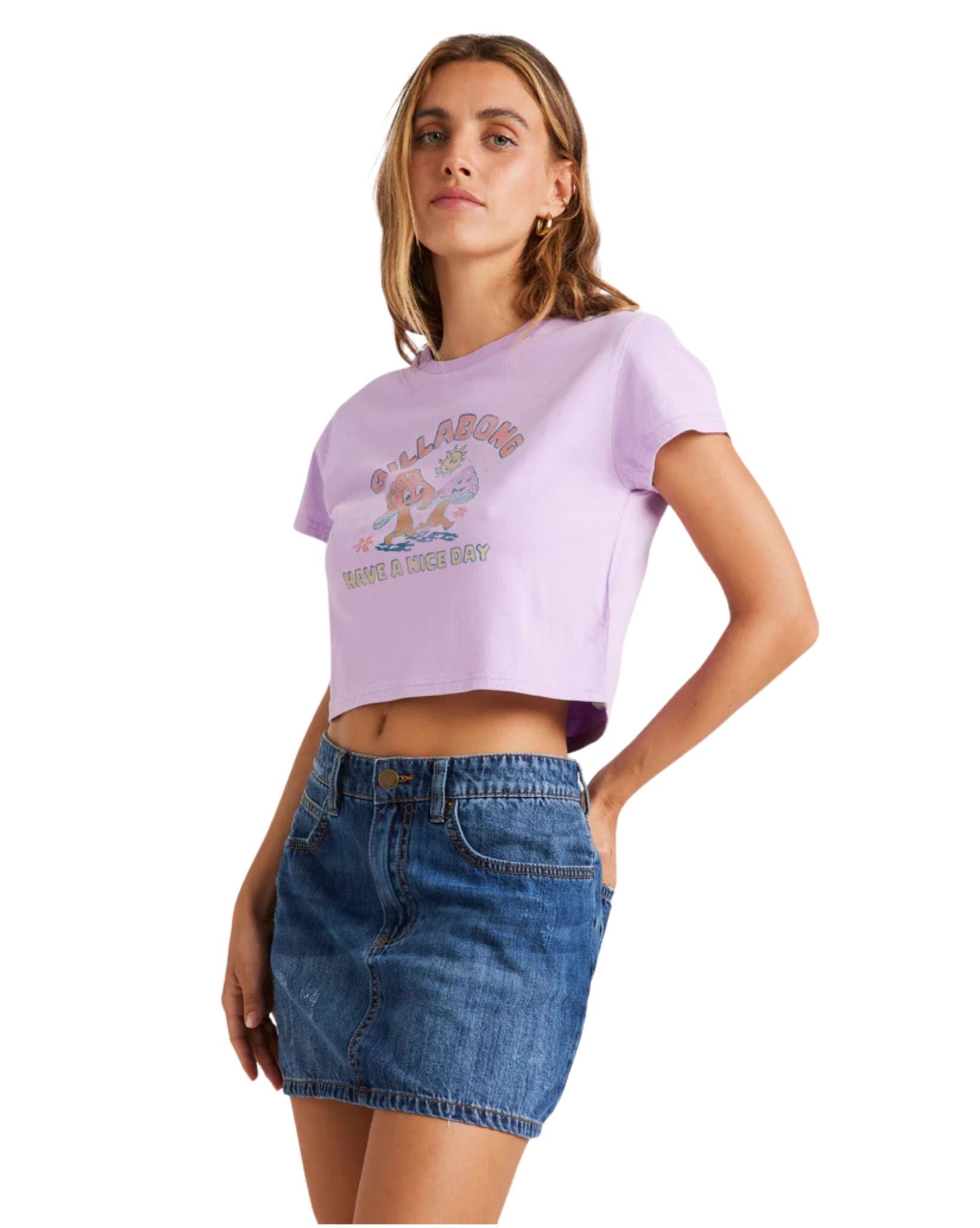 Billabong Womens Happy Mind Crop Tee