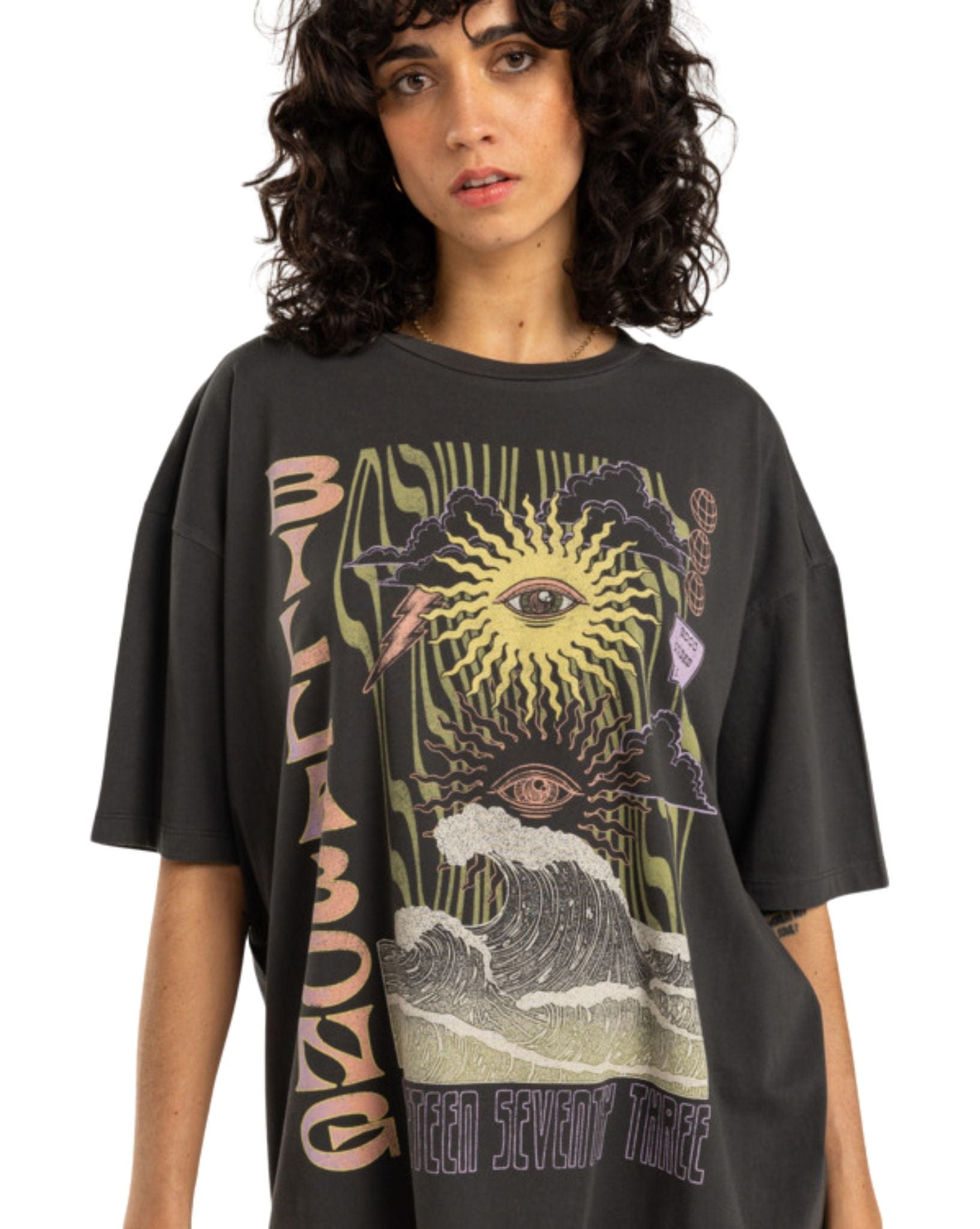 Billabong Womens Swell Trip Tee - Off Black