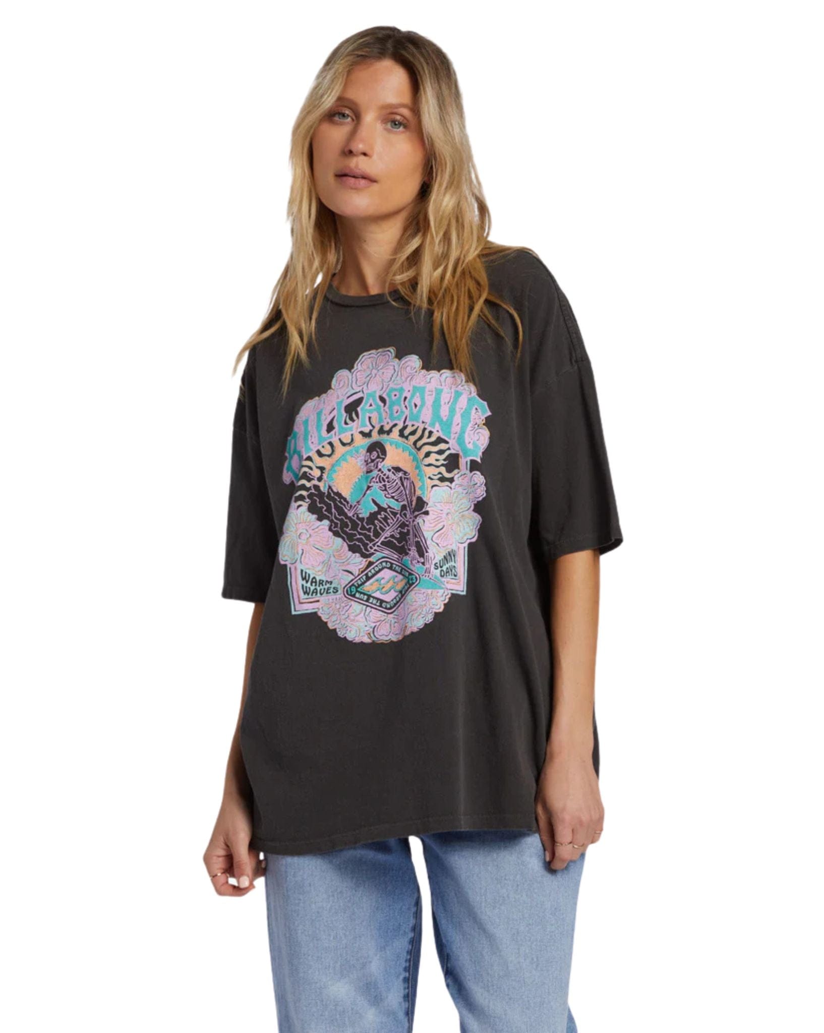 Billabong Womens Warm Waves Tee - Off Black