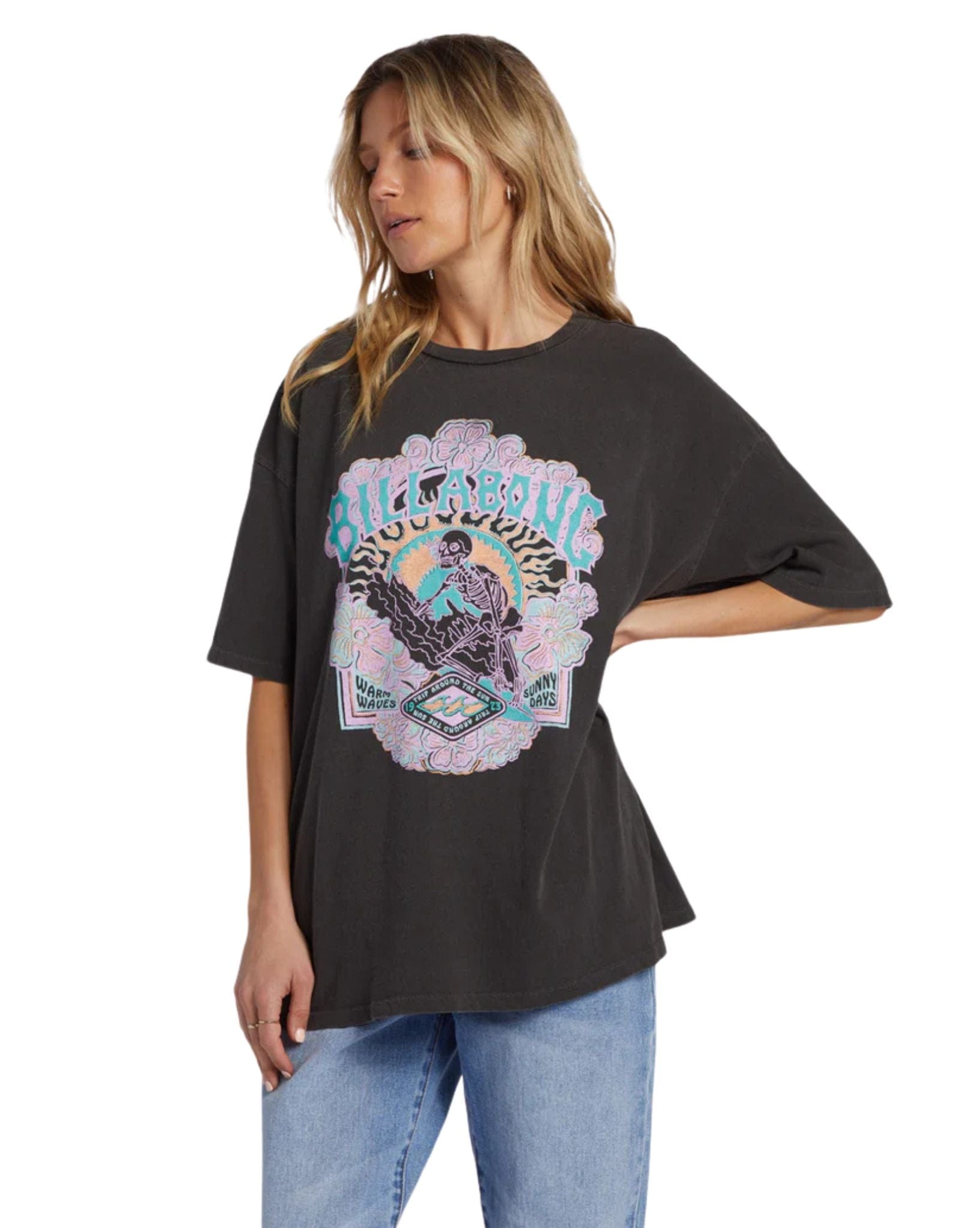 Billabong Womens Warm Waves Tee - Off Black