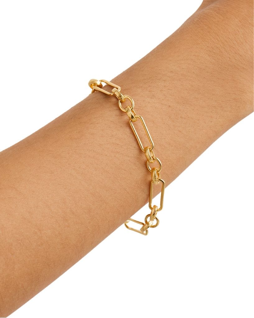 By Charlotte 18k Gold Vermeil Shield Bracelet