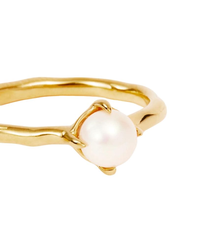 By Charlotte Gold Endless Grace Pearl Ring Size 5