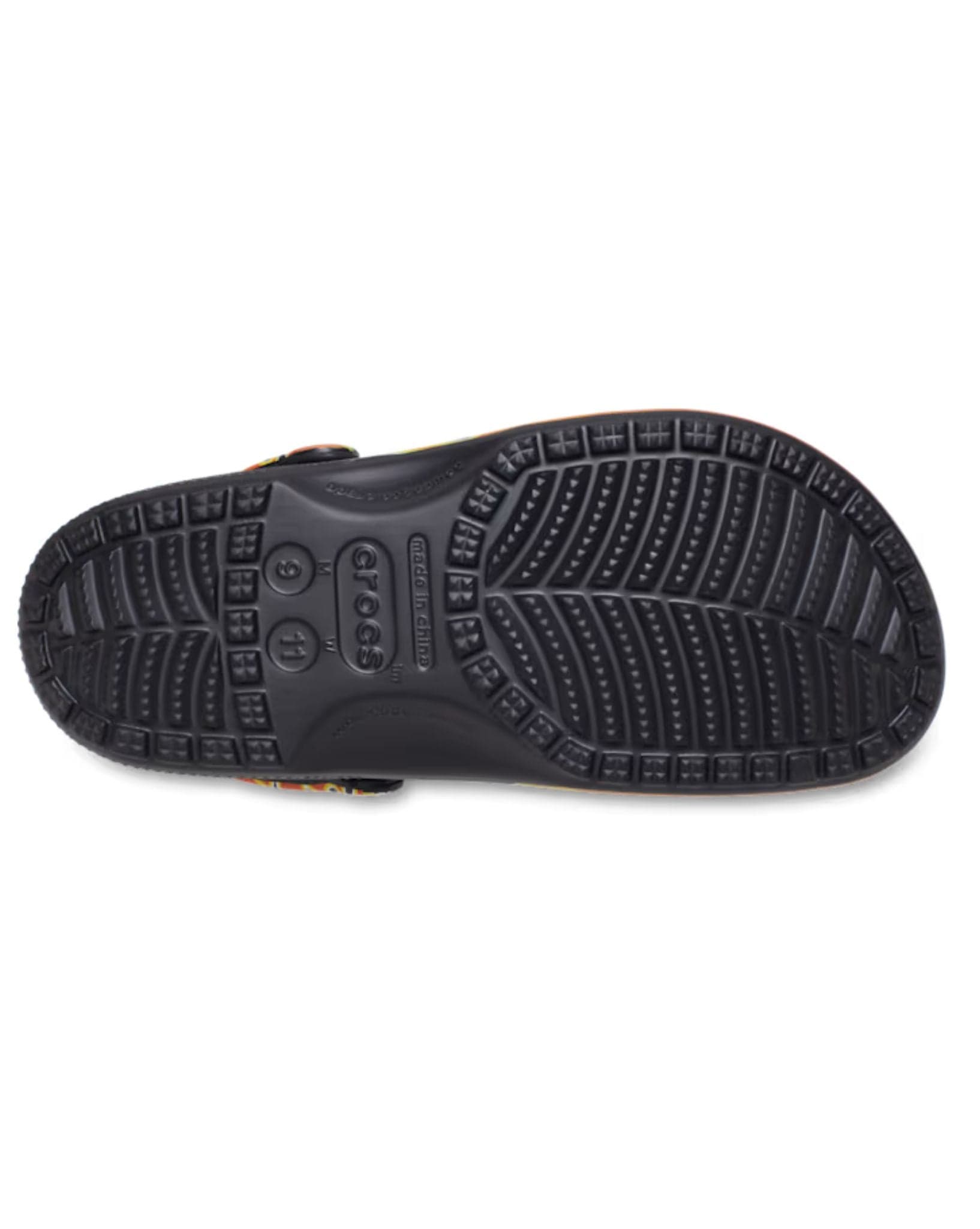 Crocs Classic Flames Clog - Black I Multi