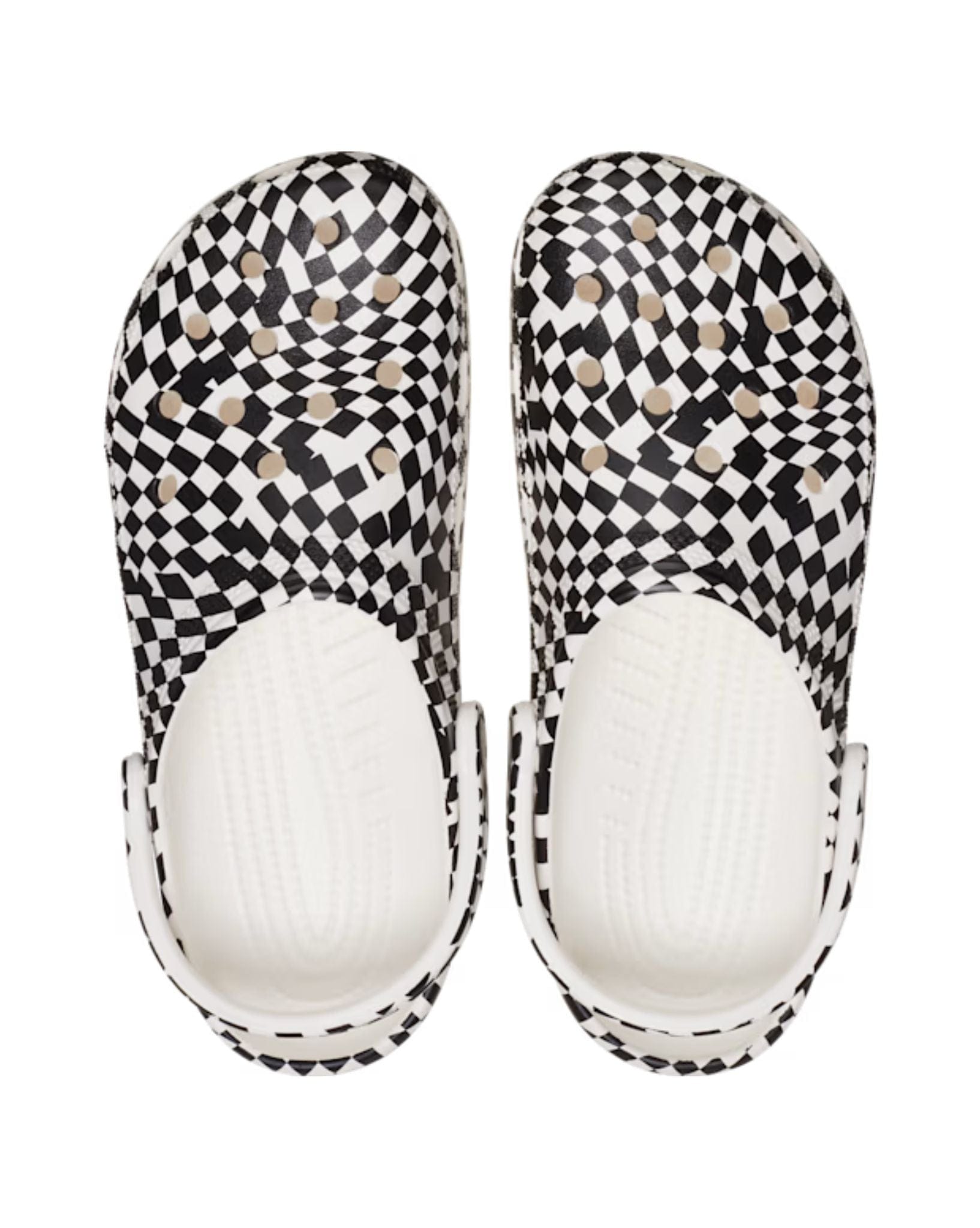 Crocs Classic Warped Checker Clog - White I Black