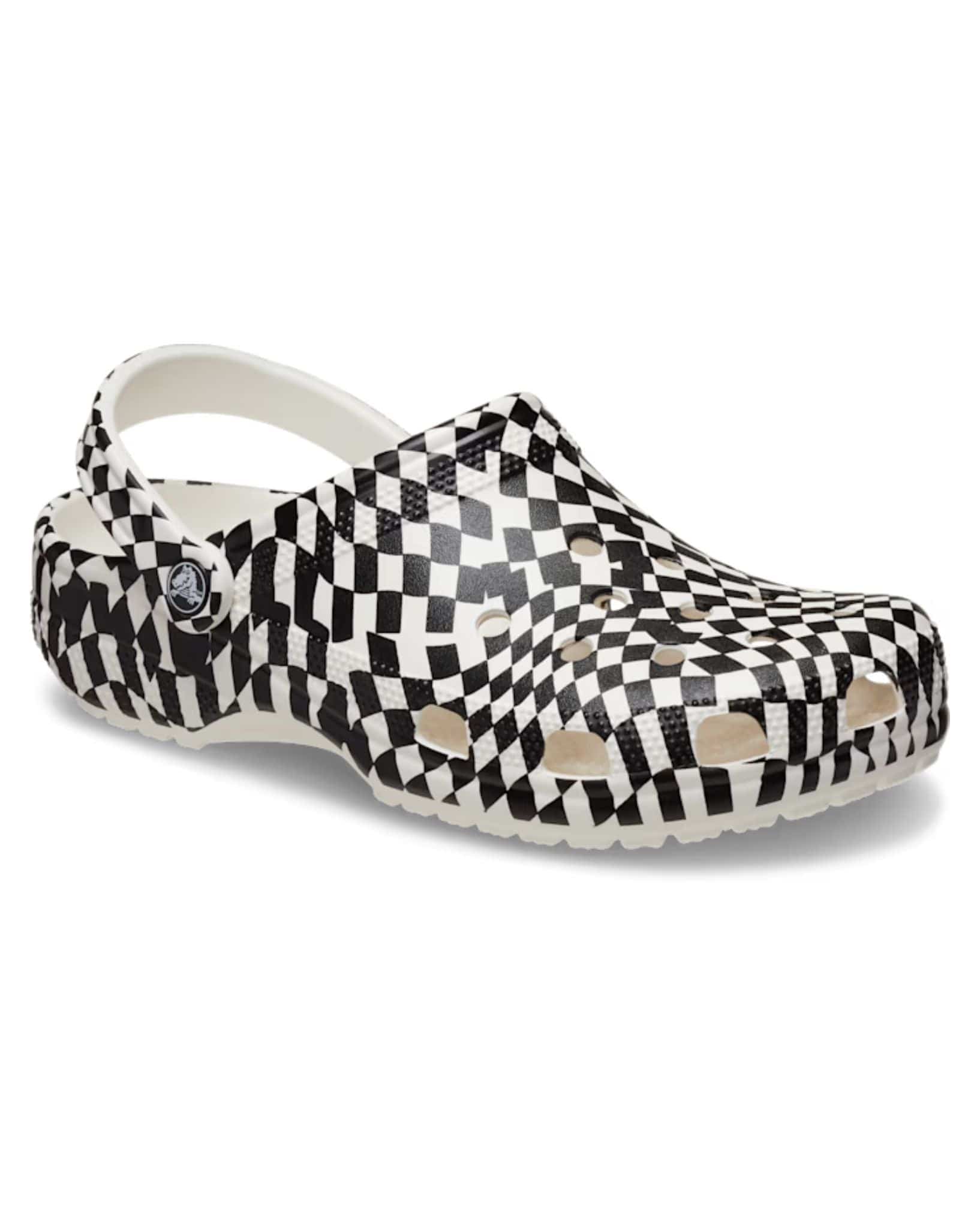 Crocs Classic Warped Checker Clog - White I Black