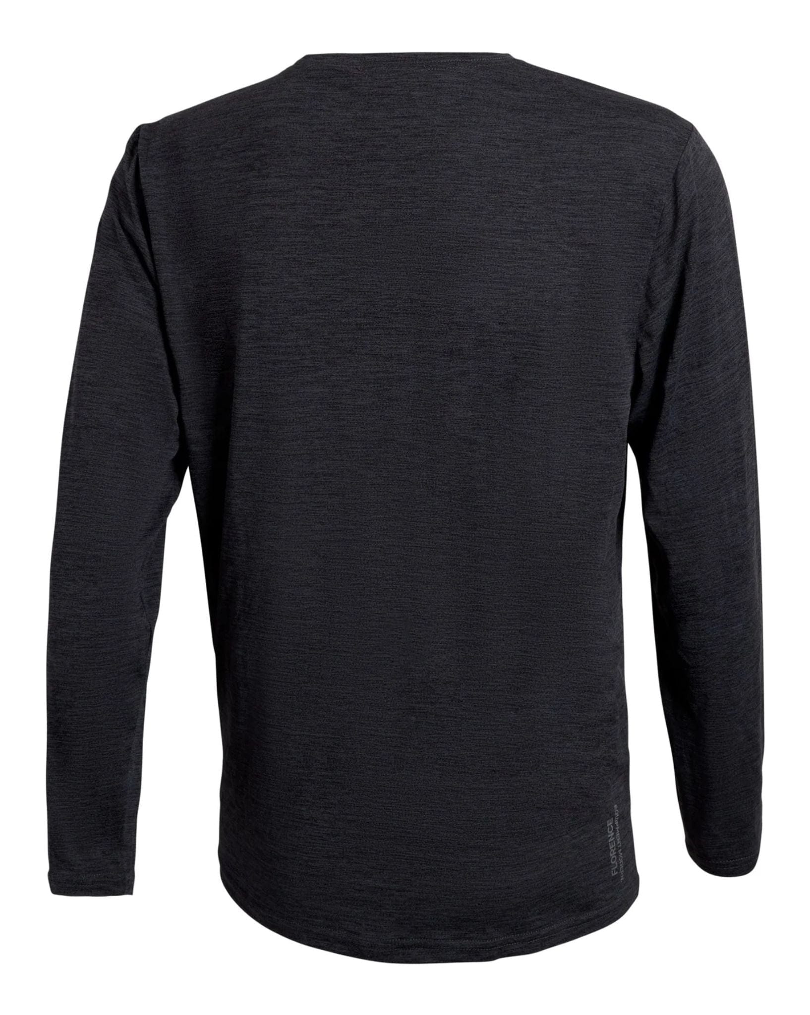 Florence Mens Airtex Long Sleeve Shirt - Heather Charcoal