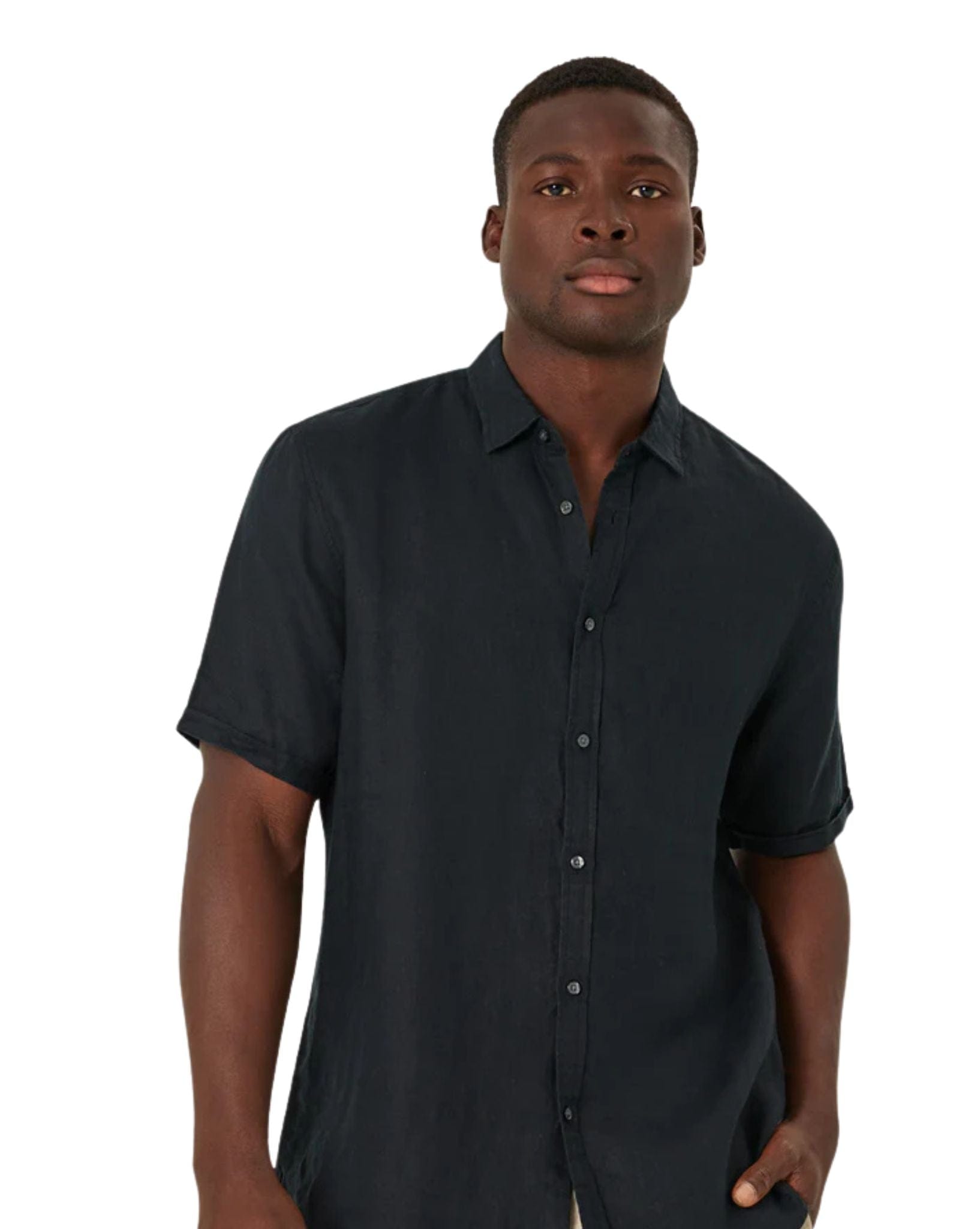 Industrie Mens The Tennyson Linen S/S Shirt