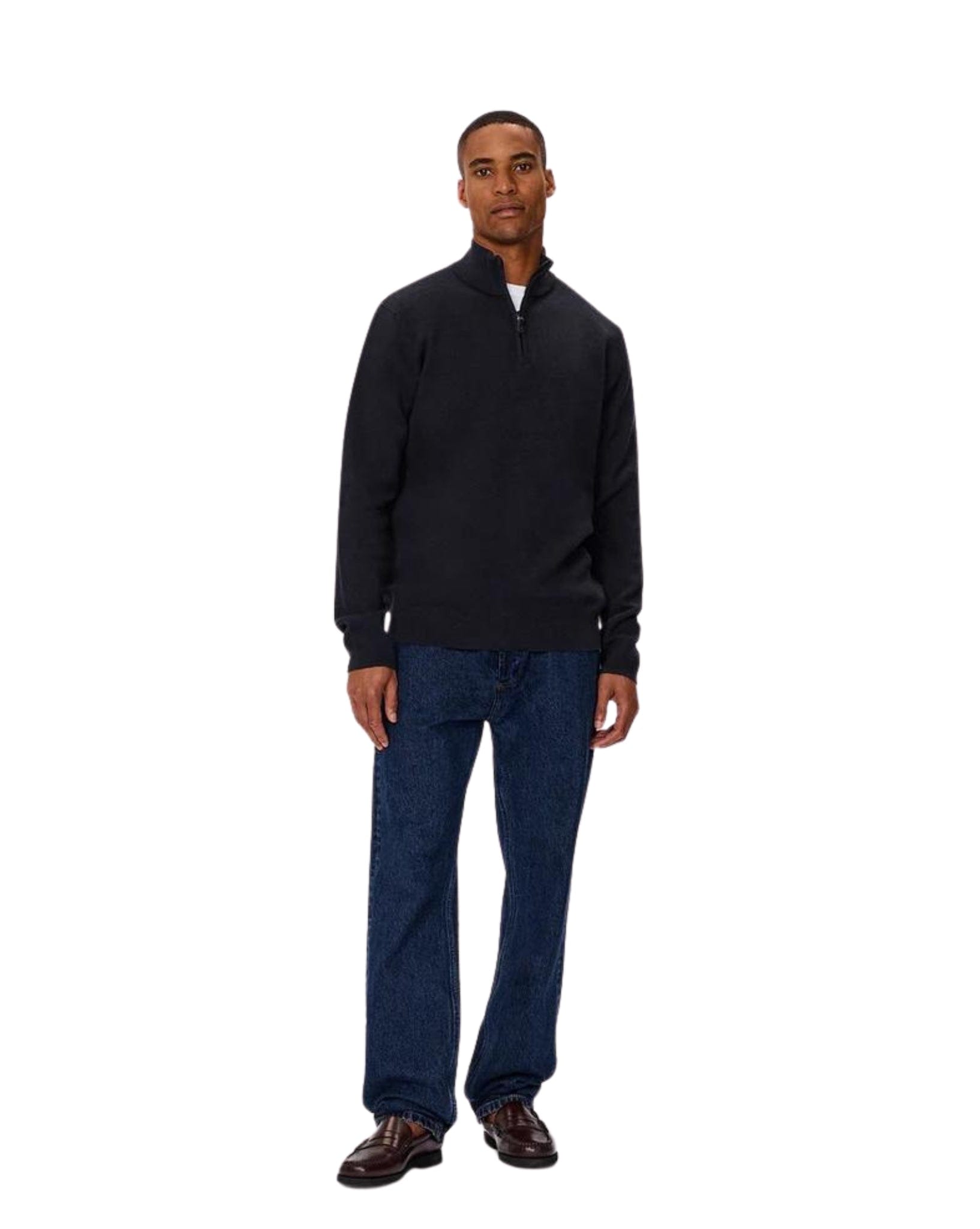 Industrie The Lakewood Zip Neck Knit Mens Jumper