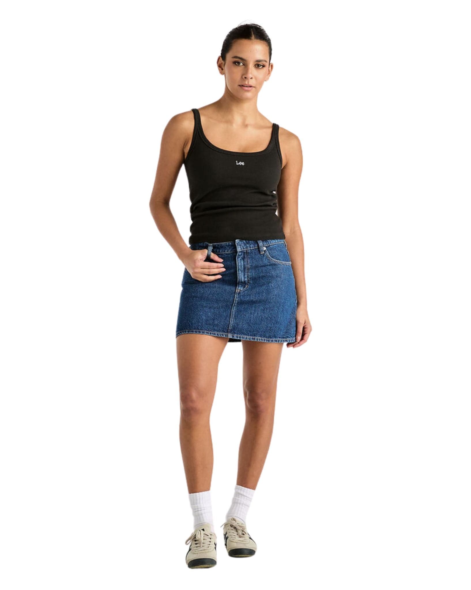 Lee Womens Relaxed Mini Skirt - Indigo Dream