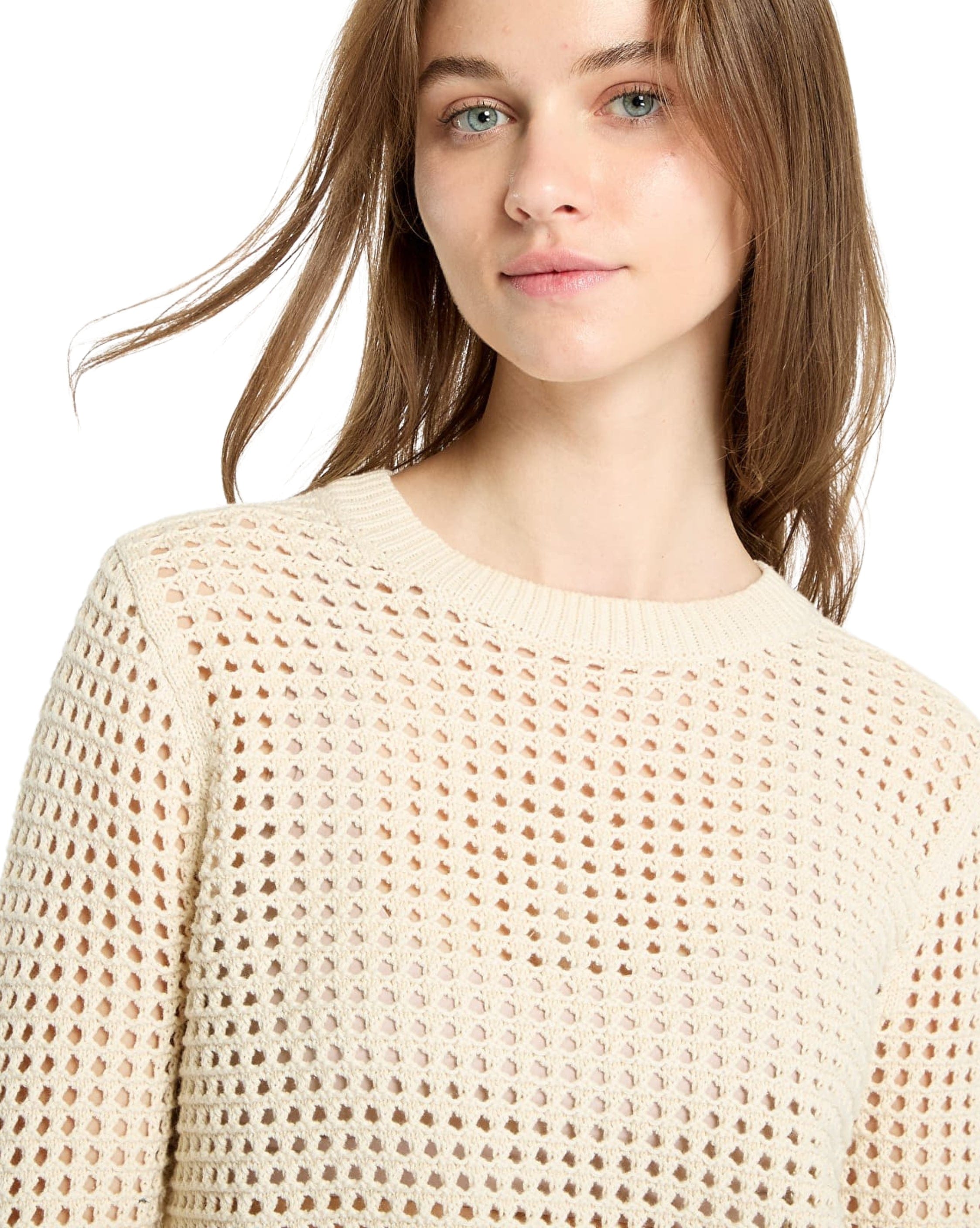 Levi Superbloom Crochet Long Sleeve Top