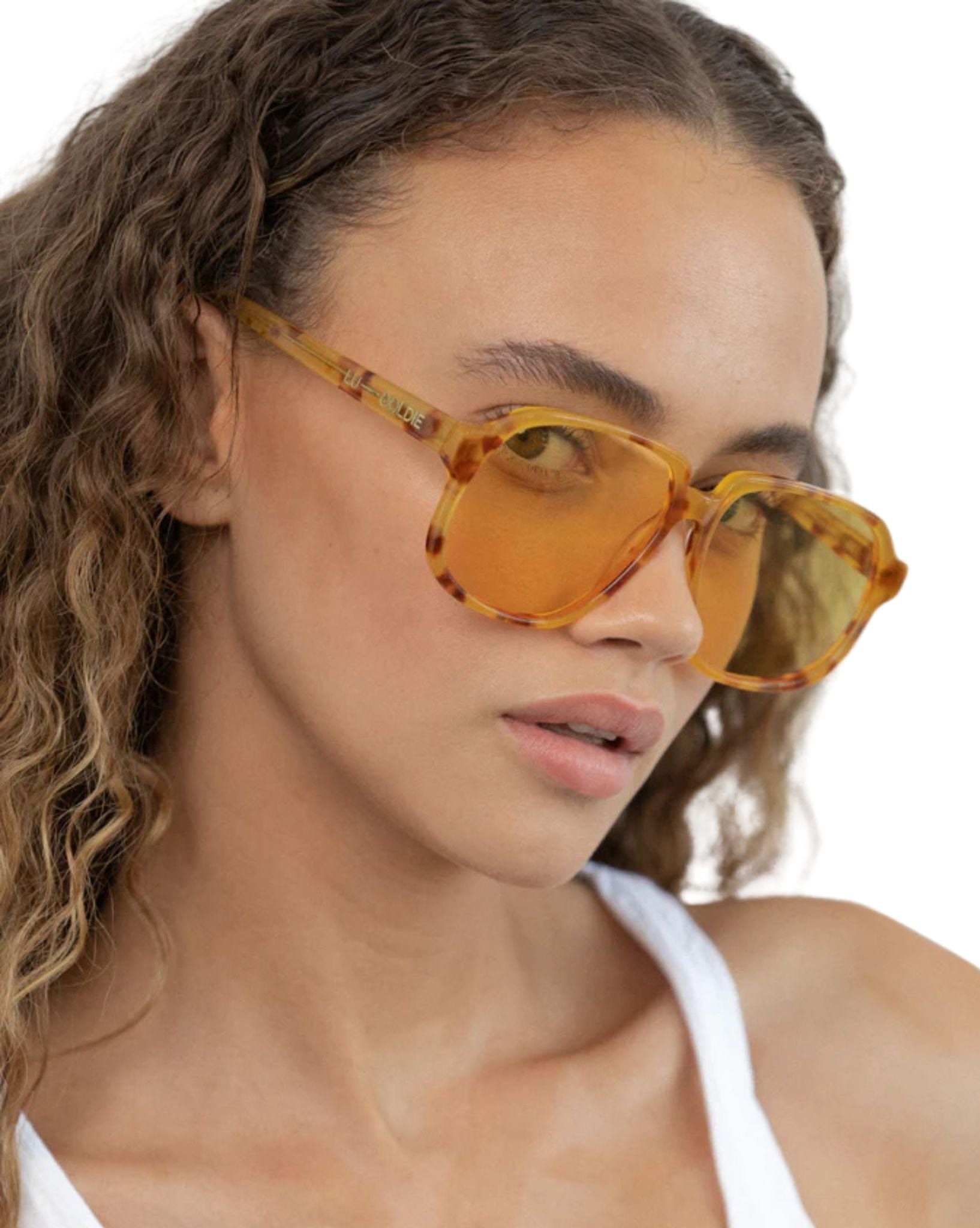 Lu Goldie Delphine-Creme Brulee Sunglasses