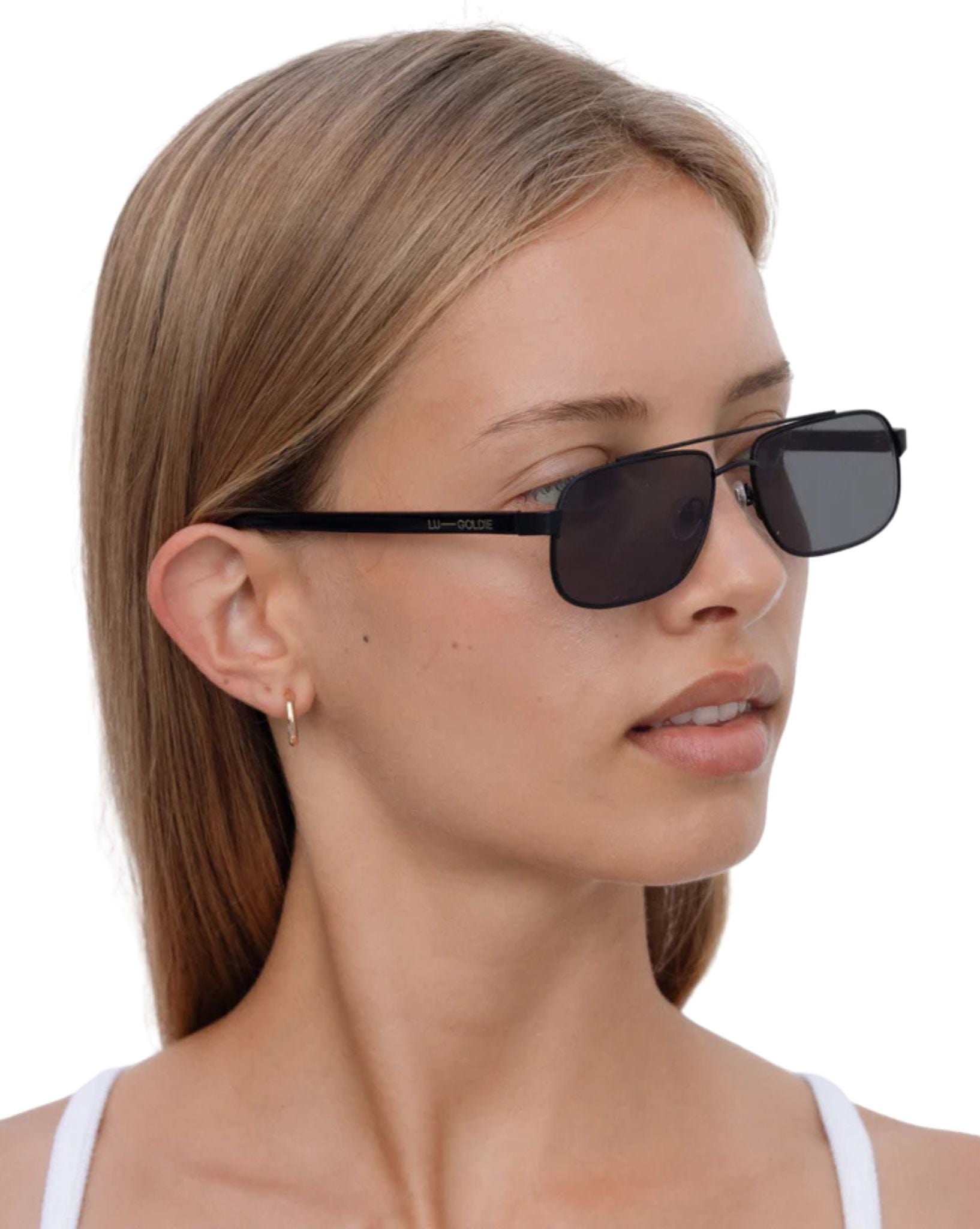 Lu Goldie Evangeline-Black Sunglasses