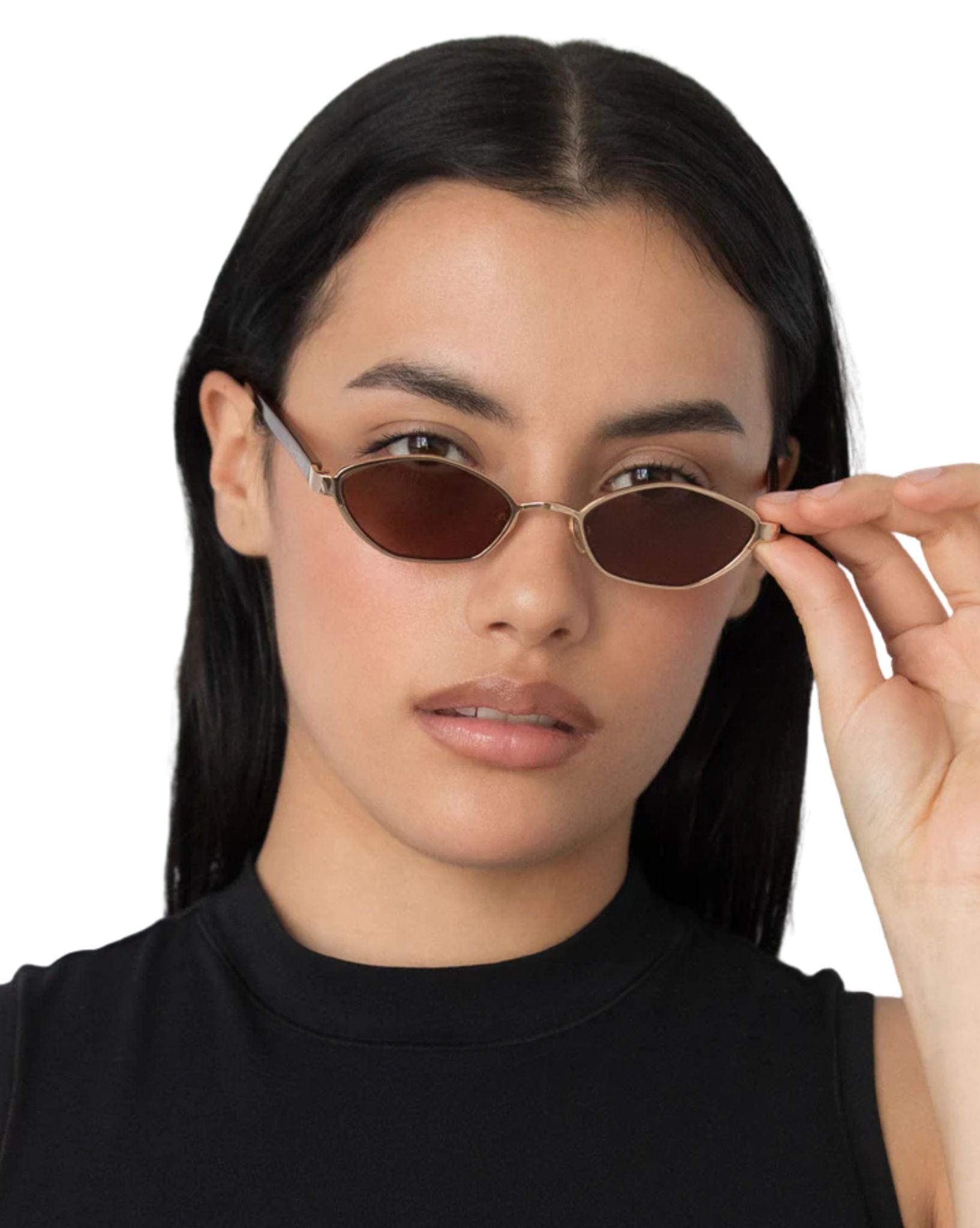 Lu Goldie Farrah-Chestnut Sunglasses